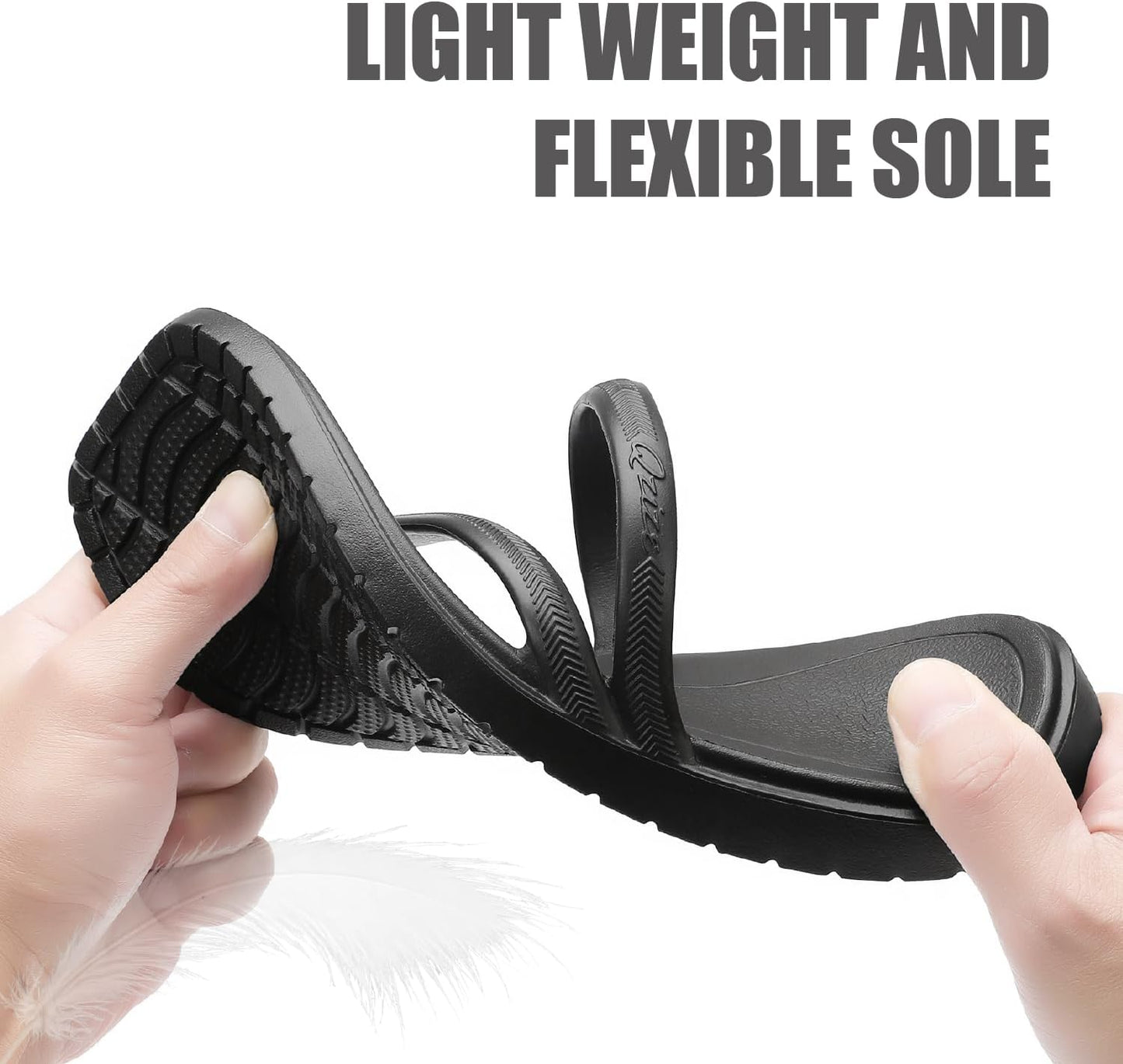 SOSOWHLTE Women’s Square Toe Slides with Arch Support Beach Thong Sandals | Summer,Non-Slip,Toe Loop Sandals, Flexible Straps, Pool, Garden, Camping, Travel, Daily Wear, Walking, Shower