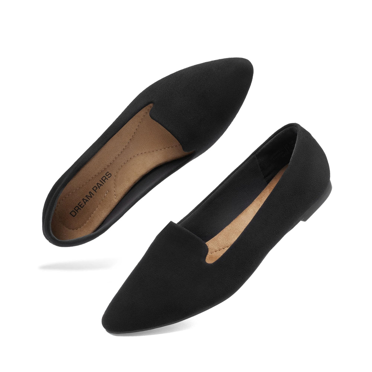 DREAM PAIRS Women's Pointed Toe Business Dressy Flats | chic pointed toe slip-on shoes, comfortable elegant classic casual dress loafer flats, for daily and work office