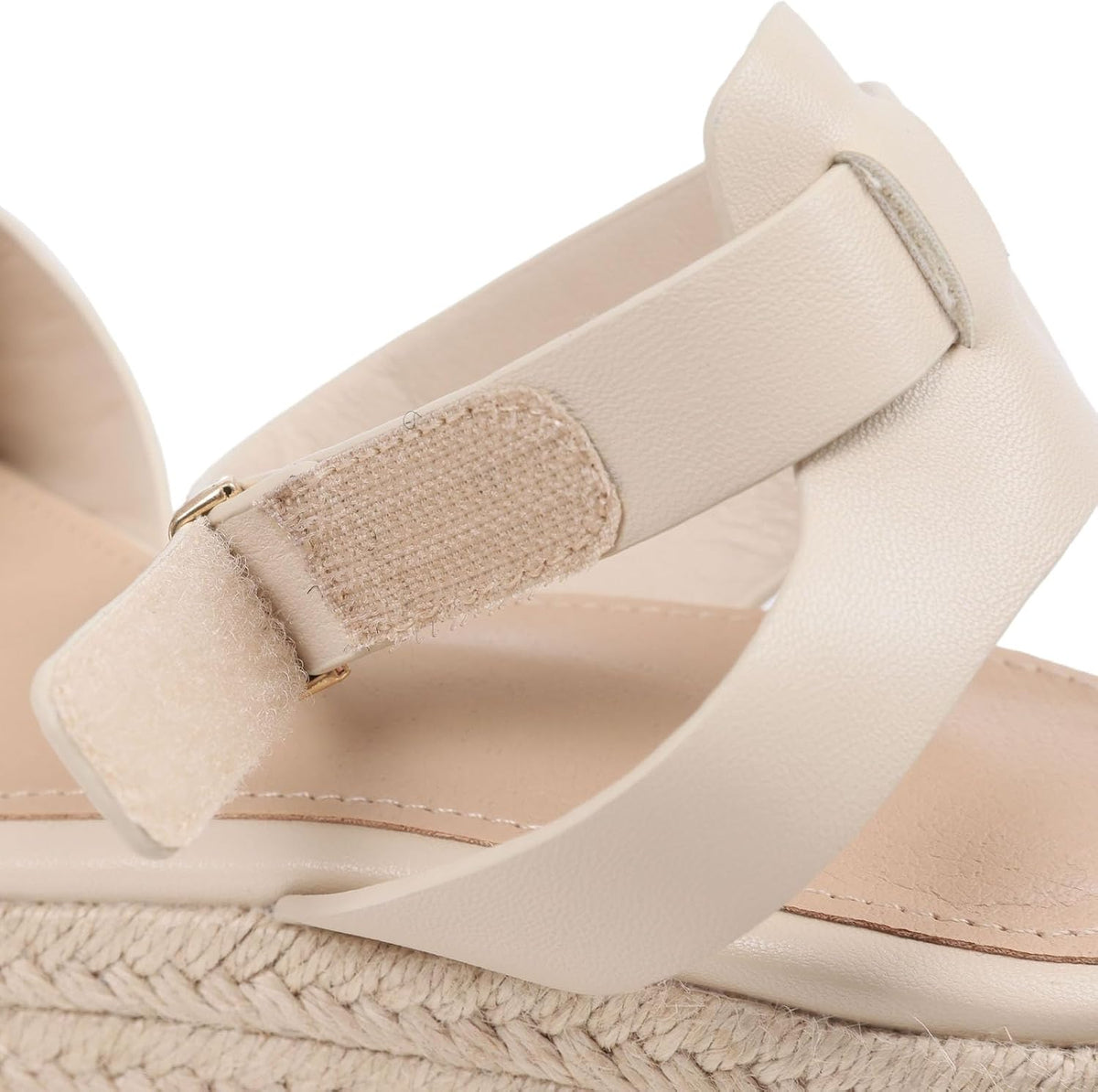 Espadrille Platform Wedge Sandals Braided Women Slip-On Sandal | Adjustable Strap,Open Toe, 3 in Platform Heel, 1.4in Sole, Straw Woven/PU—4 Colors, Beach, Vacation & Summer Boho Daily Wear