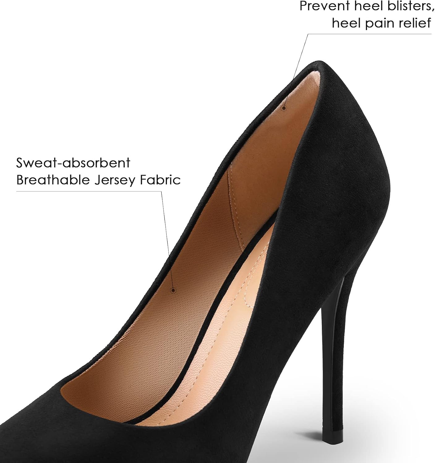 mysoft Women's High Heels Pumps Closed Pointed Toe Stiletto 4IN Dress Shoes | Slip on,Closed Toe Heels,Comfortable,Wedding,Dressy,Party,Formal,Office