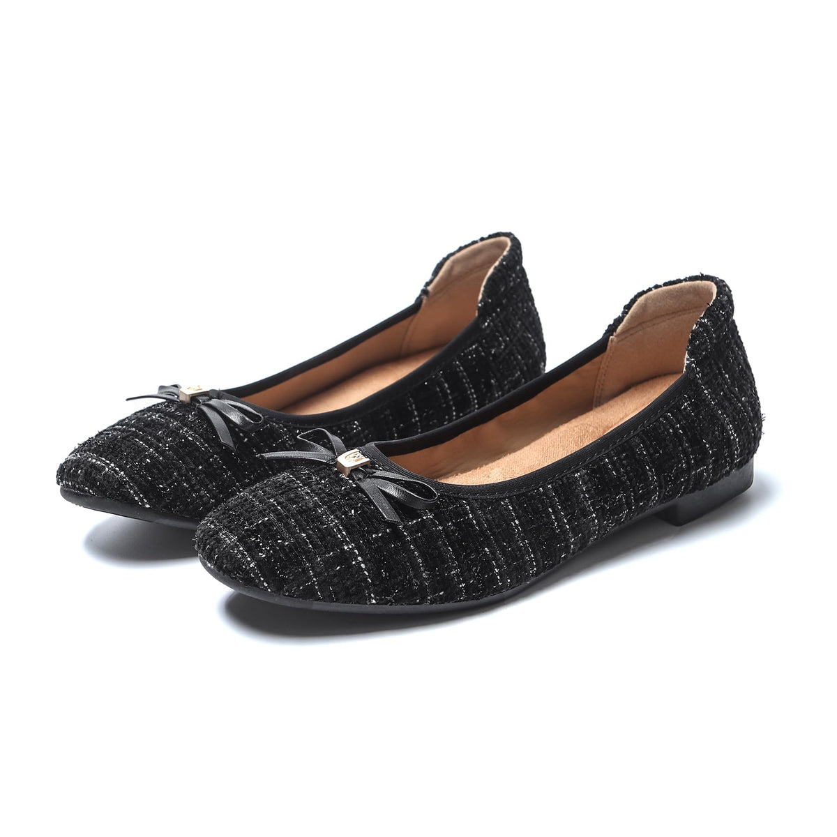 Women's Comfortable Ballet Flats Round Toe Flat Shoes for Women Bow Dressy Flats Shoes with Arch Support Insole