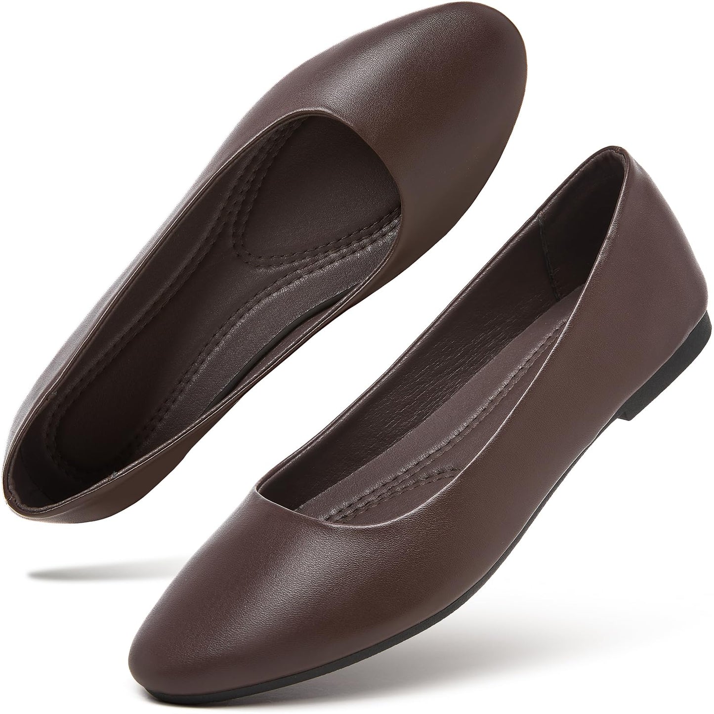 Hash Bubbie Women's Flats Shoes Ballet Flats Dress Shoes Comfortable PU Leather Slip on Shoes for Women