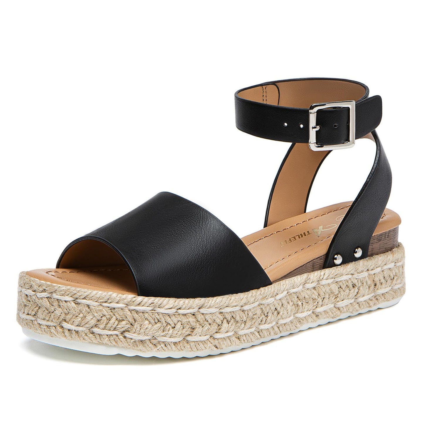 Athlefit Women's Espadrille Platform Wedge Sandals | Adjustable Ankle Strap Buckle,Comfortable Open Toe Flatform,Summer Casual Daily Wear for All-Day