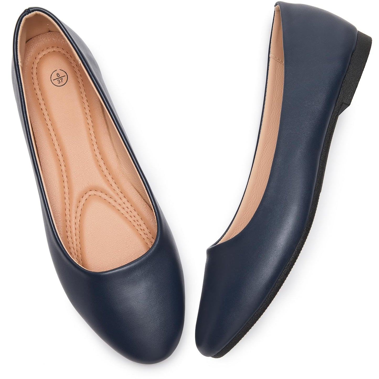 Women's Ballet Flats Shoes Dress Slip on Shoes | PU Leather Teacher Business Casual Loafers Non Slip Low Heel Dressy