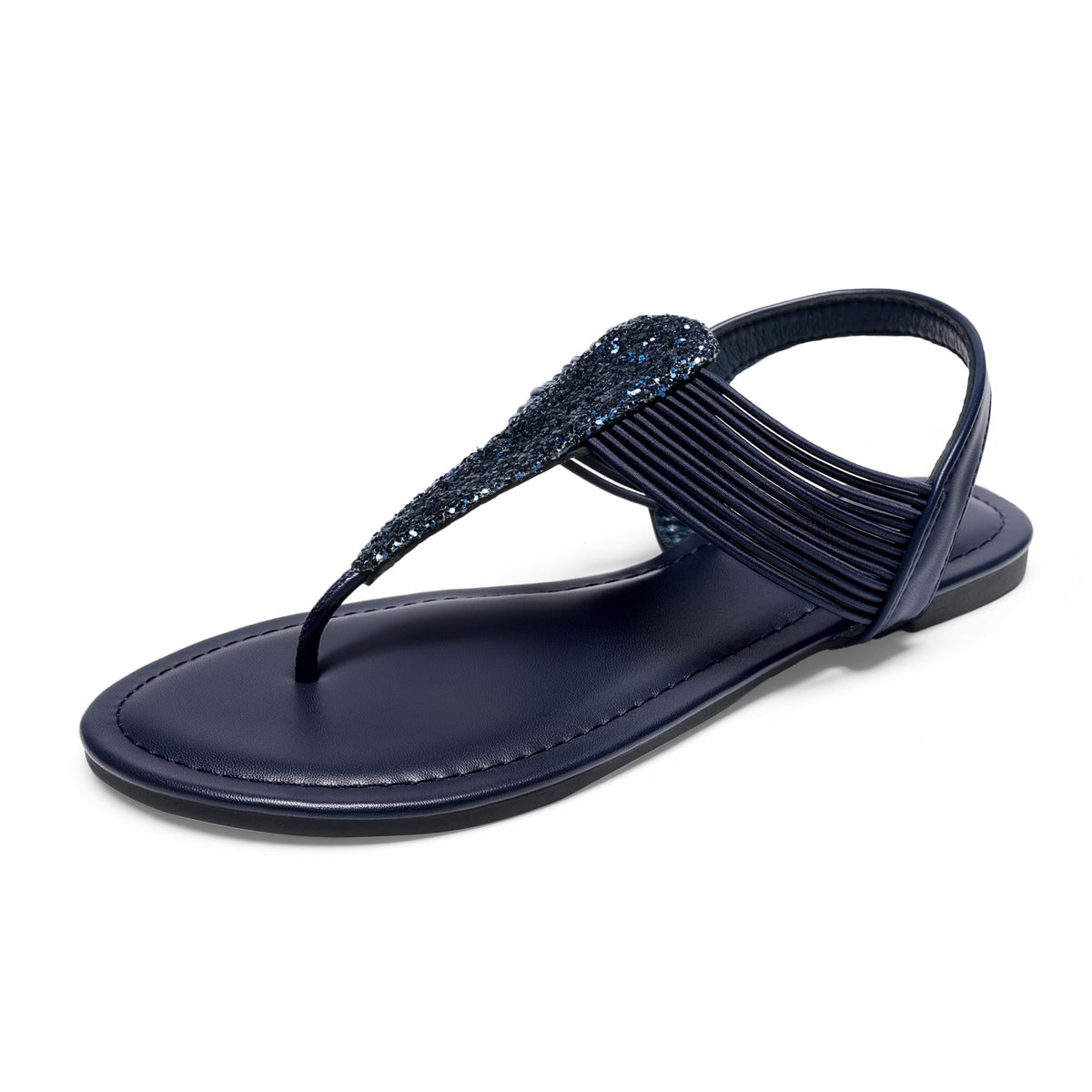 DREAM PAIRS Women's Flat Ankle Strap Sandals | Comfortable Elastic Strappy String Thong T-Strap Dressy Summer Gladiator Sandals for Women