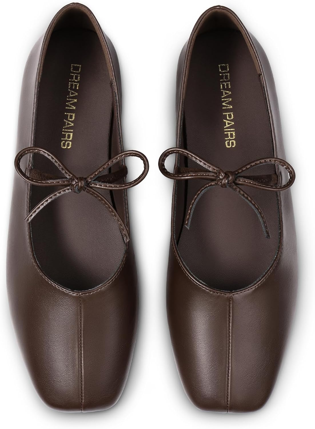 DREAM PAIRS Women's Ballet Mary Jane Flats | Square Toe Slip on Ballet Flats for Women,with Bow Dressy Comfortable for Casual Daily Work Office Shoes