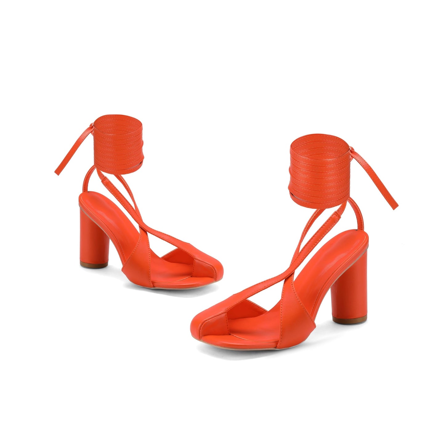 perixir Gold Heels for Women, High Heels with Spiral, 4.17" Stiletto Heeled Sandals for Dressy Women, Lace Up Sandals Comfortable Slingback Sandal