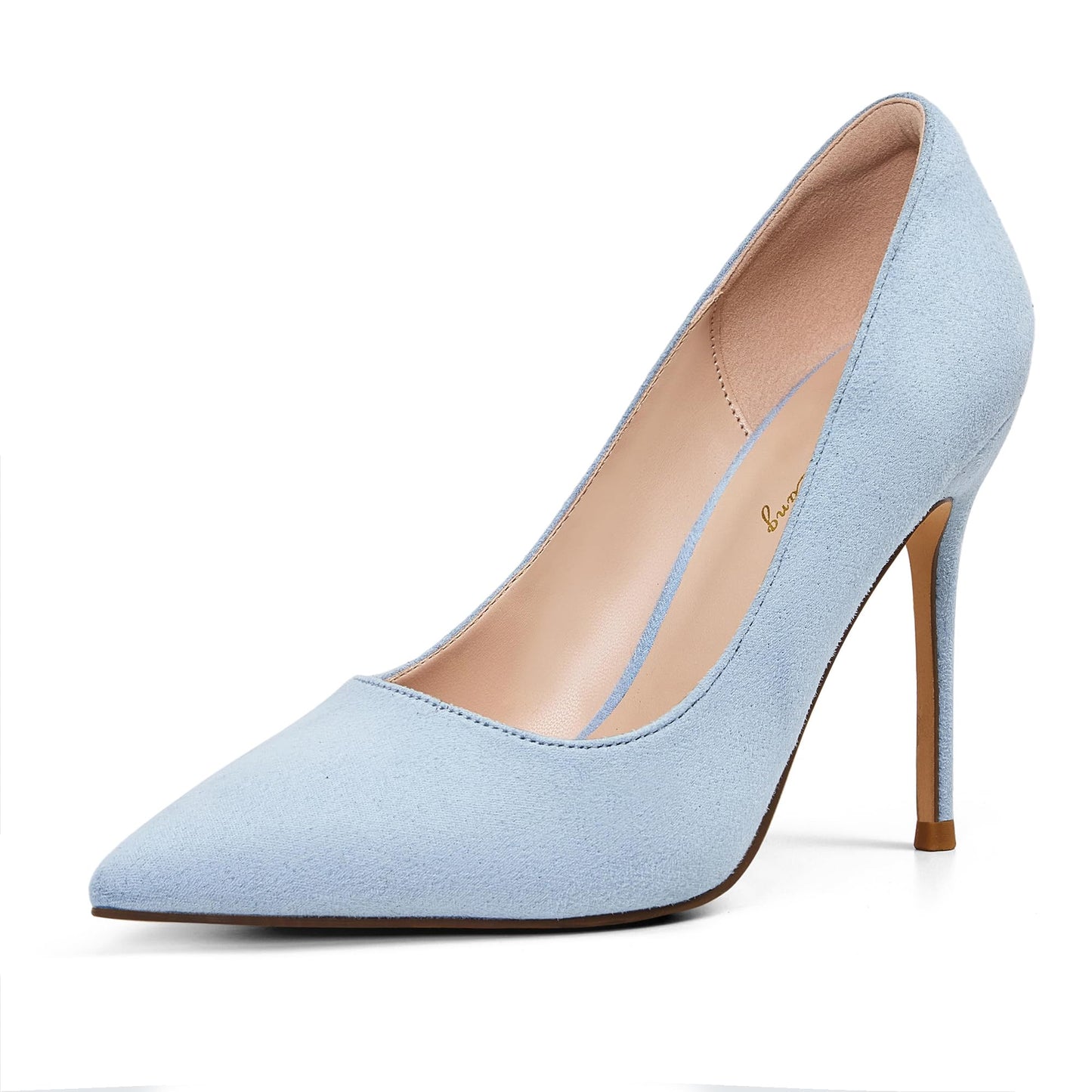 Elisabet Tang Women's High Heels Pumps Closed Pointed Toe Stiletto 4inch Heels Classic Office Special Dressy Wedding Pump Shoes