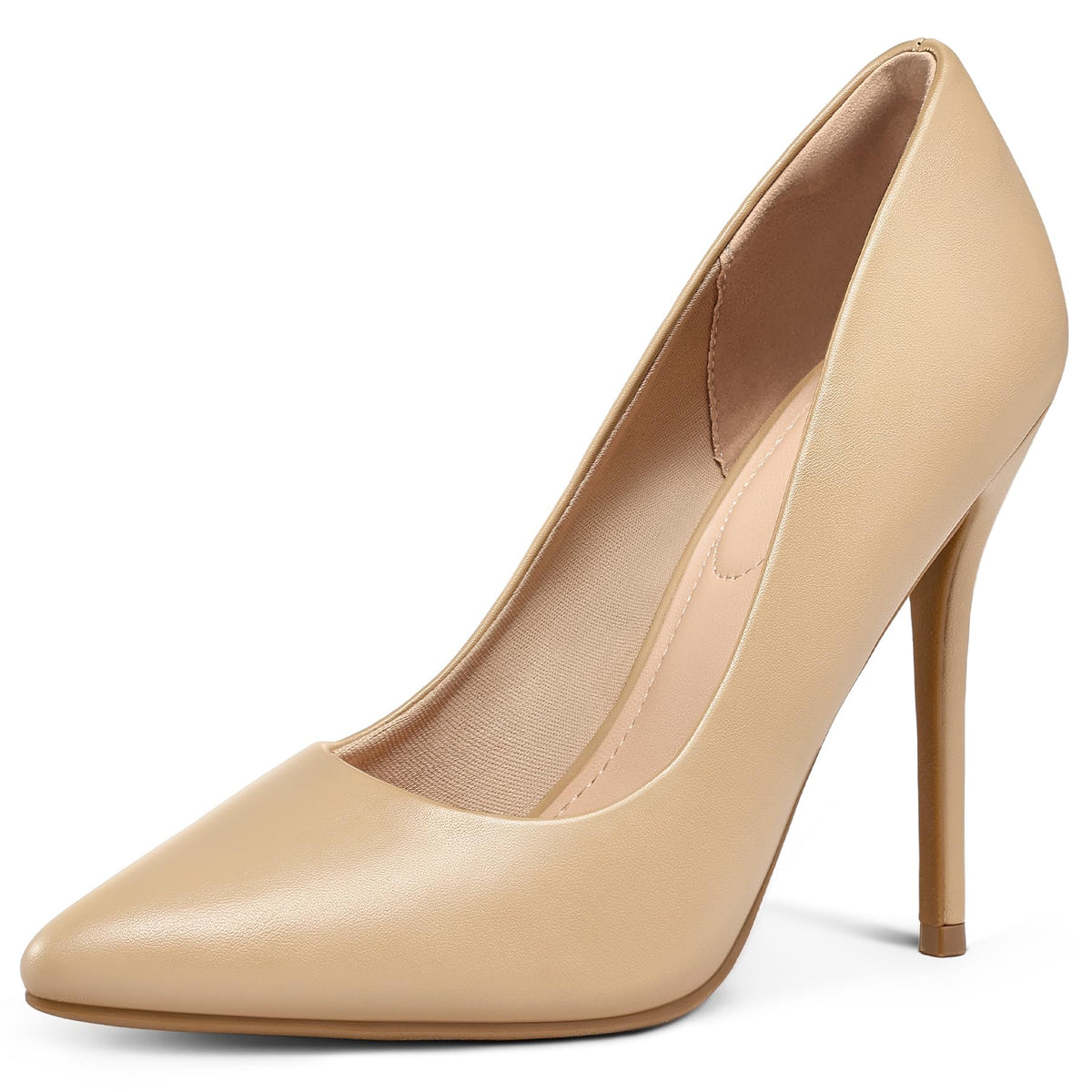 mysoft Women's High Heels Pumps Closed Pointed Toe Stiletto 4IN Dress Shoes | Slip on,Closed Toe Heels,Comfortable,Wedding,Dressy,Party,Formal,Office