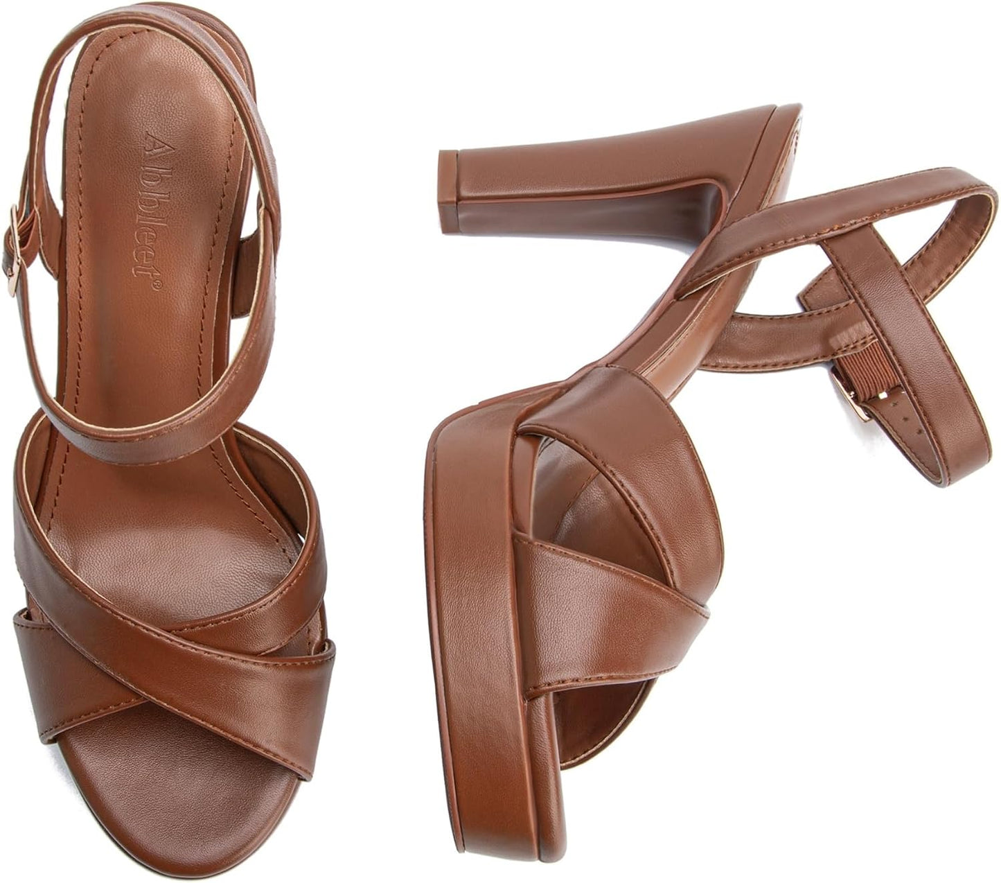 Platform High Heels for Women Chunky Heel Open Toe Wedge Shoes | Comfortable Formal Wide Heel Block Pageant Heels for Work Summer Dress Shoes Events Party Daily Life