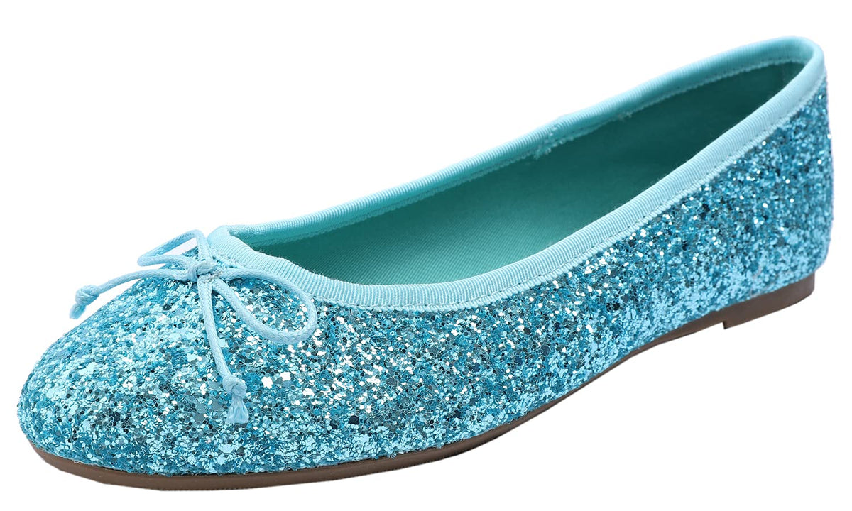 FEVERSOLE Women's Macaroon Colorful Memory Foam Cushion Insock Patent Ballet Flat