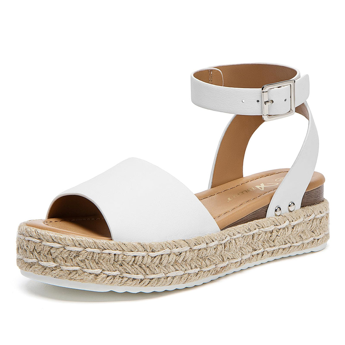 Athlefit Women's Espadrille Platform Wedge Sandals | Adjustable Ankle Strap Buckle,Comfortable Open Toe Flatform,Summer Casual Daily Wear for All-Day