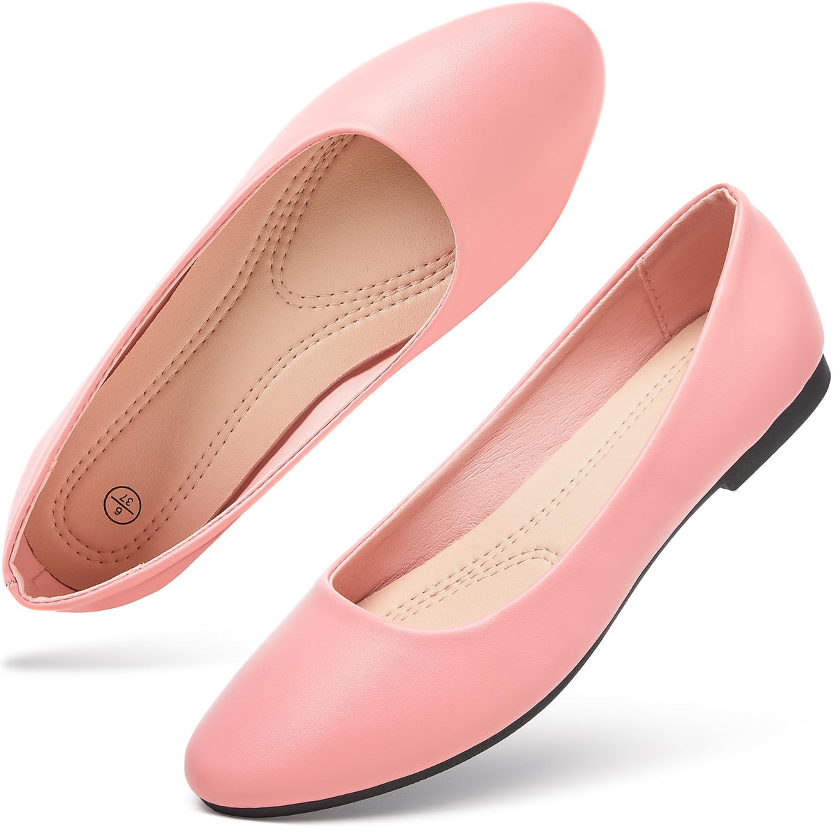 Hash Bubbie Women's Flats Shoes Ballet Flats Dress Shoes Comfortable PU Leather Slip on Shoes for Women