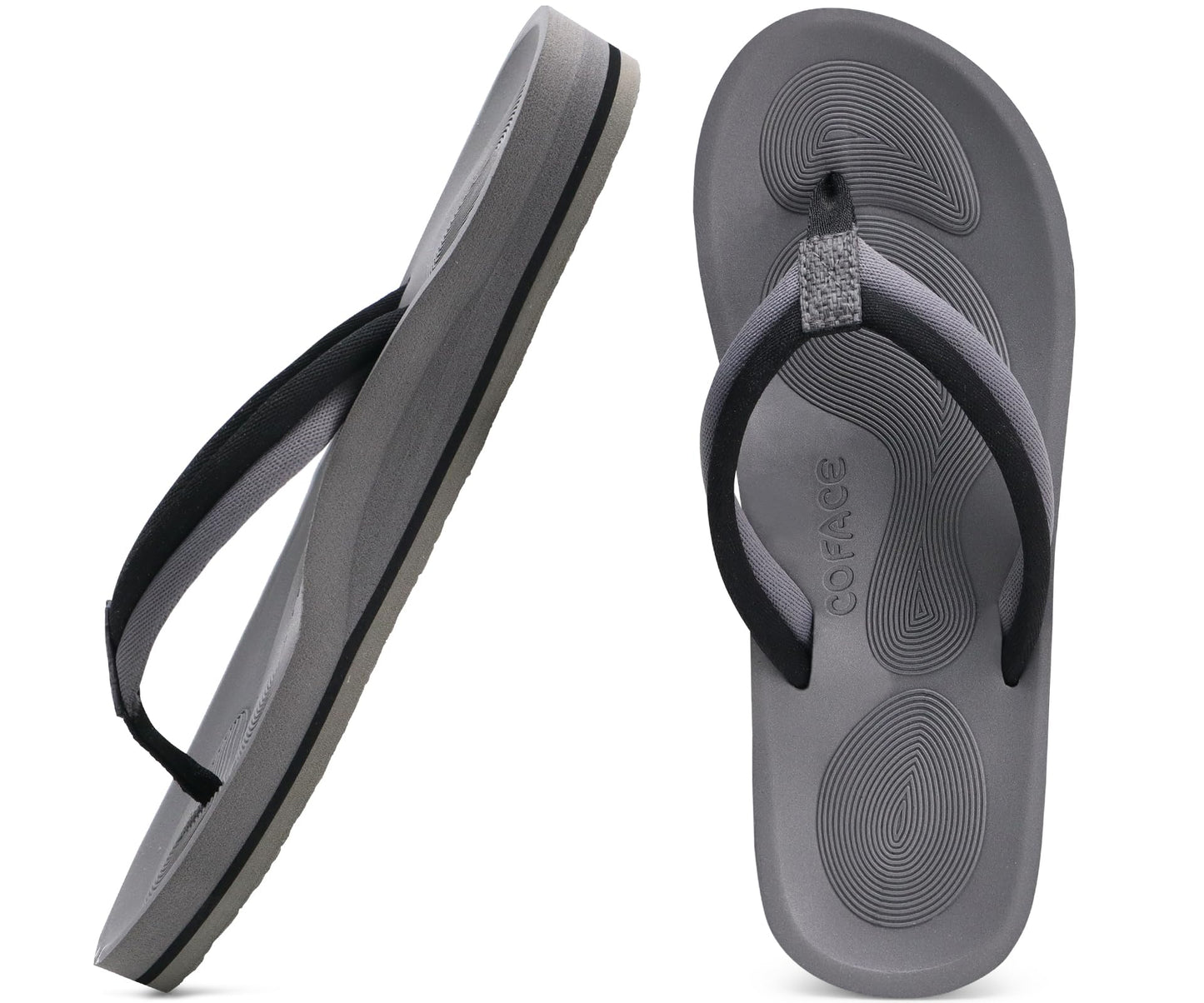COFACE Flip Flops For Women with Arch Support Comfortable Yoga Mat Orthopedic Sandals Lightweight Womens Flip-Flop
