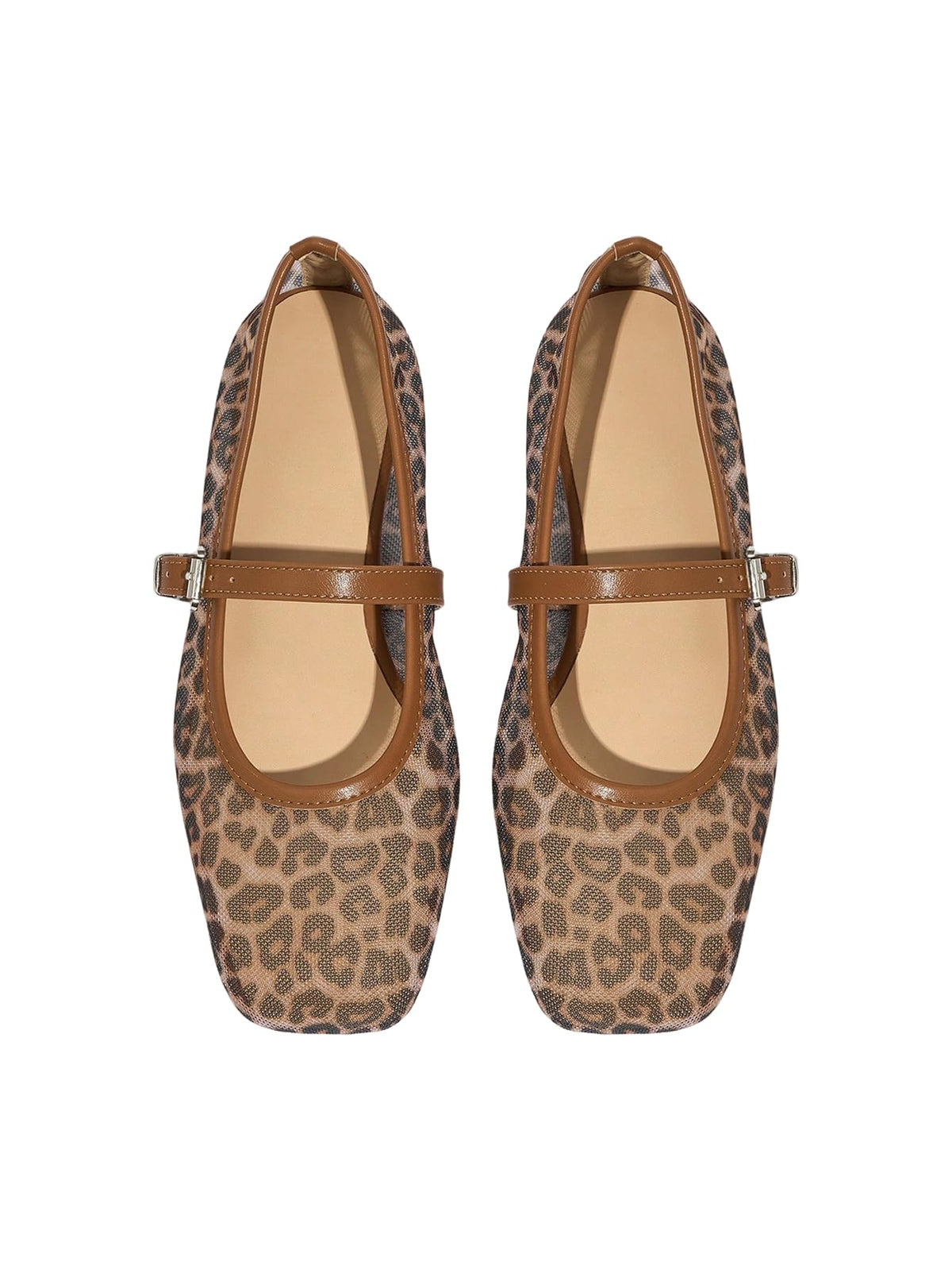 Milumia Summer Leopard Mesh Ballet Flats for Women Comfortable Dressy Work | Summer Shoes,Cute Ballerina Flats,Work Shoes Women Business Casual, Closed Toe Sandals,Slip On