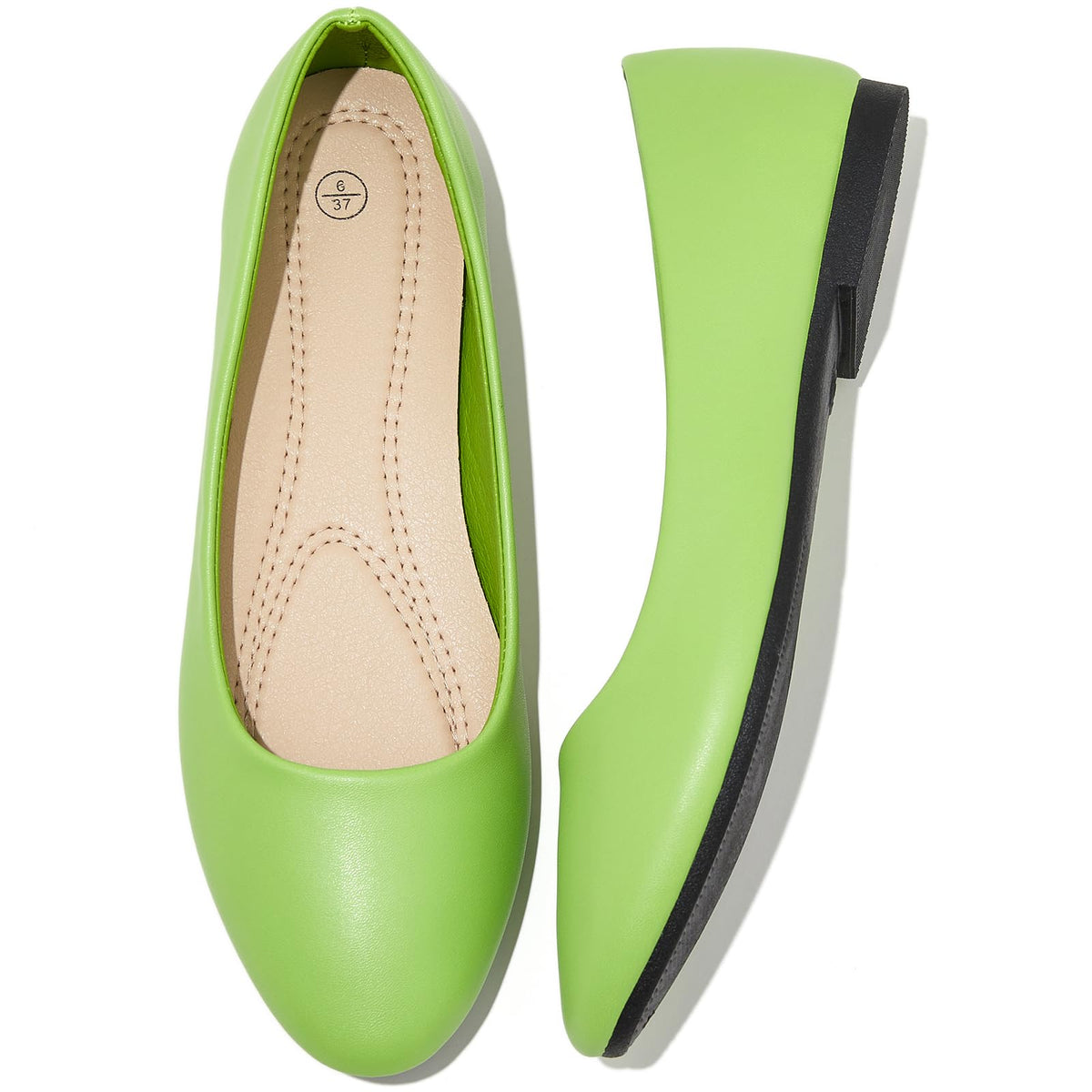 Women's Ballet Flats Shoes Dress Slip on Shoes | PU Leather Teacher Business Casual Loafers Non Slip Low Heel Dressy