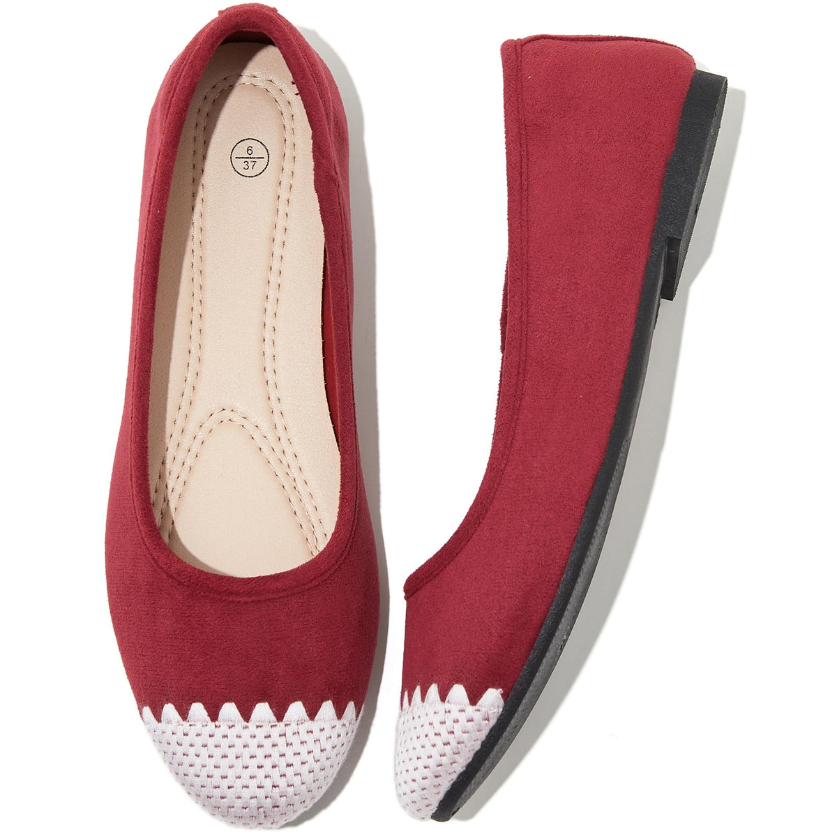 Women's Ballet Flats Shoes Dress Slip on Shoes | PU Leather Teacher Business Casual Loafers Non Slip Low Heel Dressy