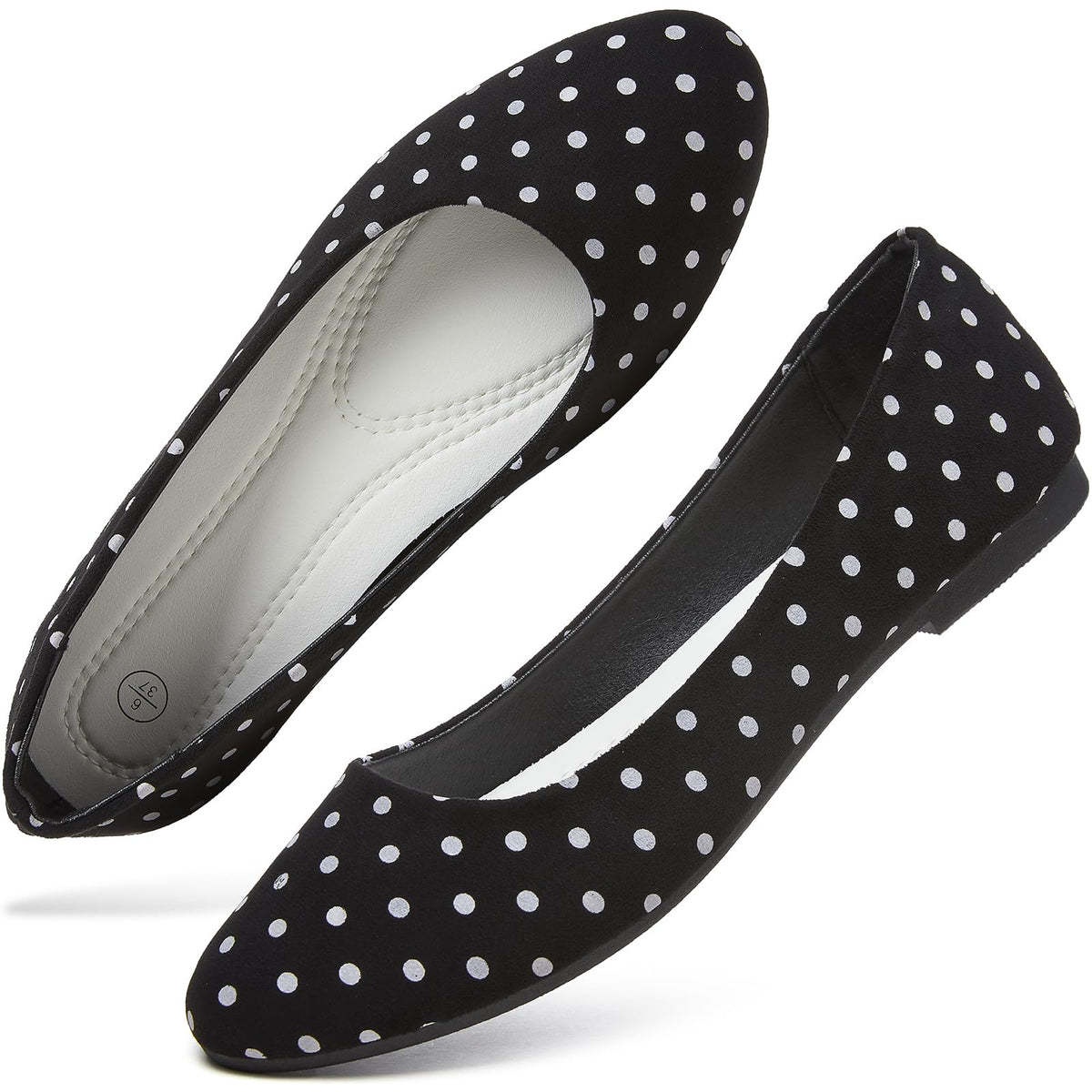 Hash Bubbie Women's Flats Shoes Ballet Flats Dress Shoes Comfortable PU Leather Slip on Shoes for Women