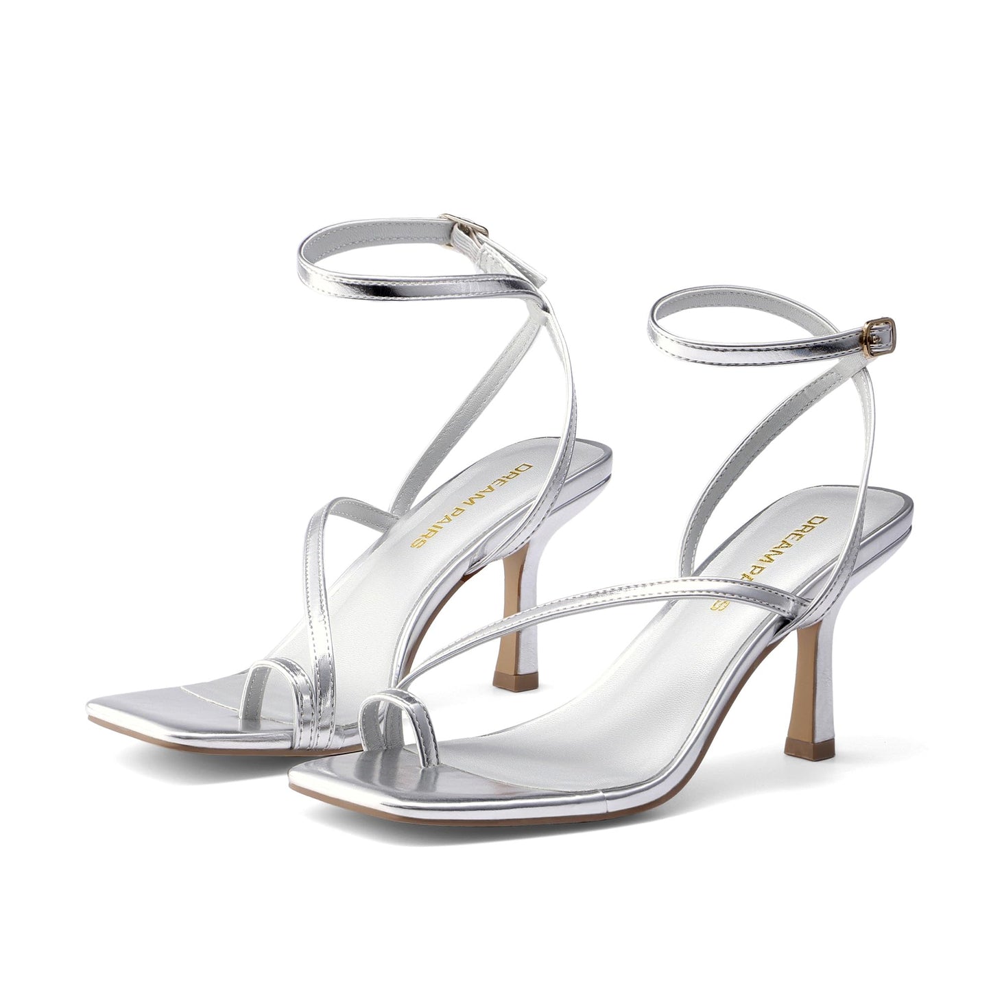 DREAM PAIRS Women's Kitten Low Heel Sandals | Square Open Toe Adjustable Ankle Strappy Summer Sandals, Flip Flop Fashion and Comfortable Dressy Shoes 2026 for Daily Party