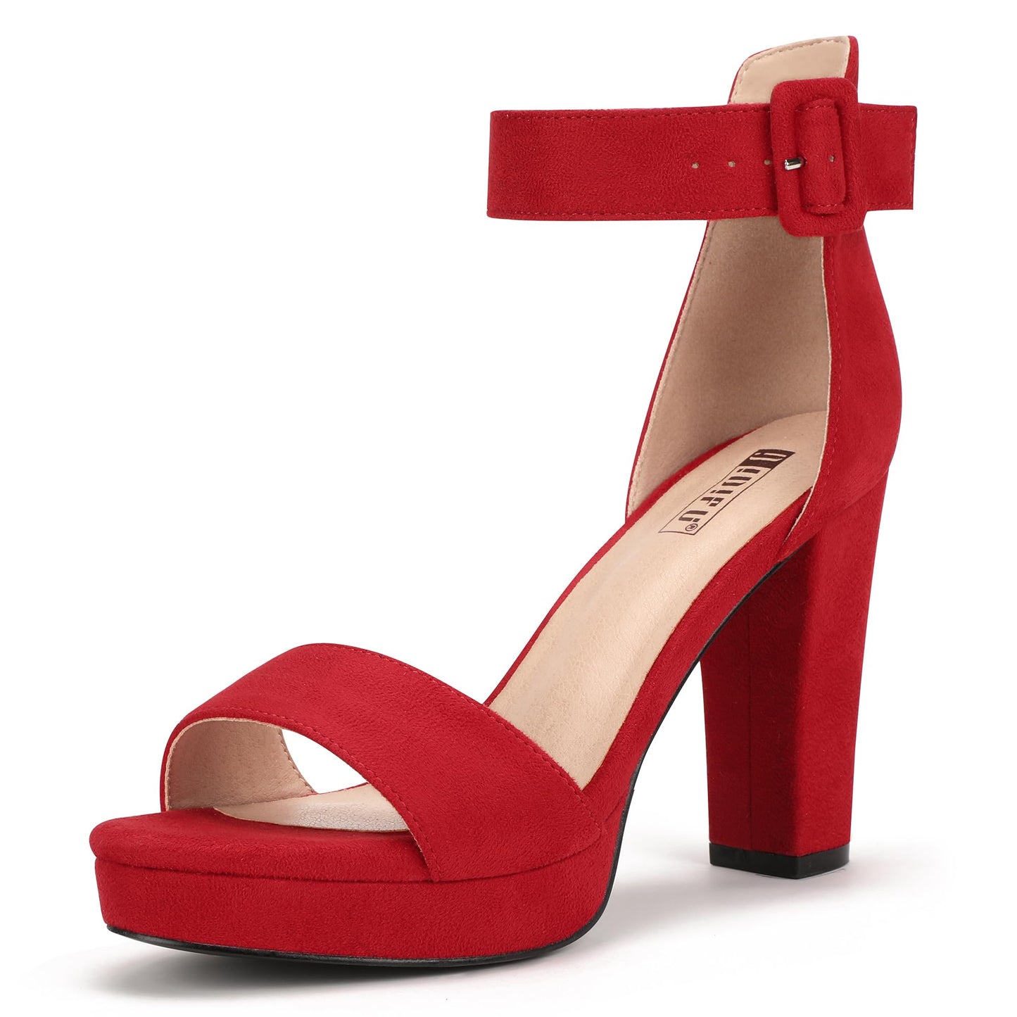 IDIFU Women's IN4 Platform Chunky High Heels | Ankle Strap Heeled Sandals Wedding Party Dress Shoes