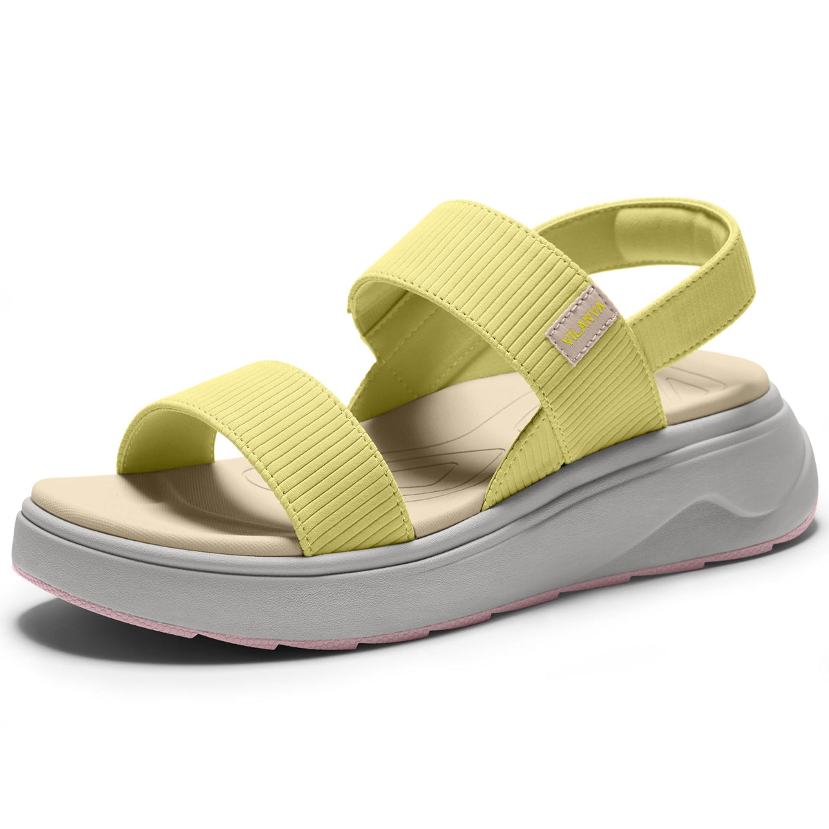 Vilanva Women's Platform Sandals with Arch Support for Plantar Fasciitis Relief Comfortable Cushioned Walking Sandals with Casual Backstrap for 2026 Summer Trendy Outfits