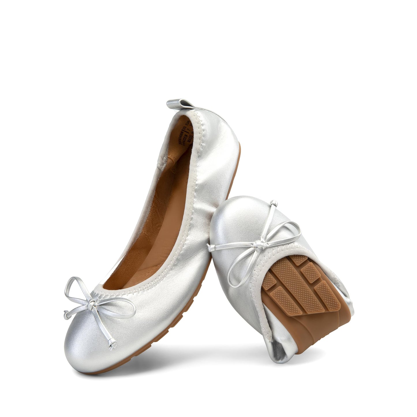 DREAM PAIRS Women's Foldable Bowknot Ballet Flats | Light Weight, Slip-On Dress Shoes, Round Toe, Offer all-day comfort for long walking, standing, dancing