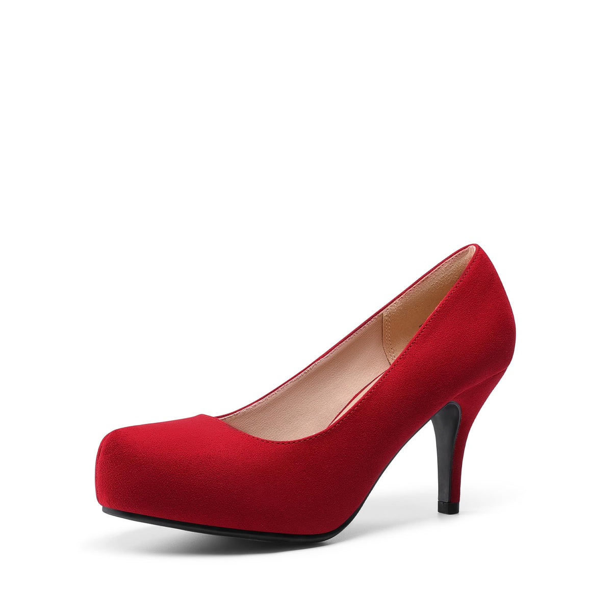 DREAM PAIRS Women's Low Platform Stiletto Heels Pumps | Classic Elegant Versatile Heels Dress Comfortable Closed Toe Pumps Shoes for Wedding Party Walking Brithday Work Office Daily