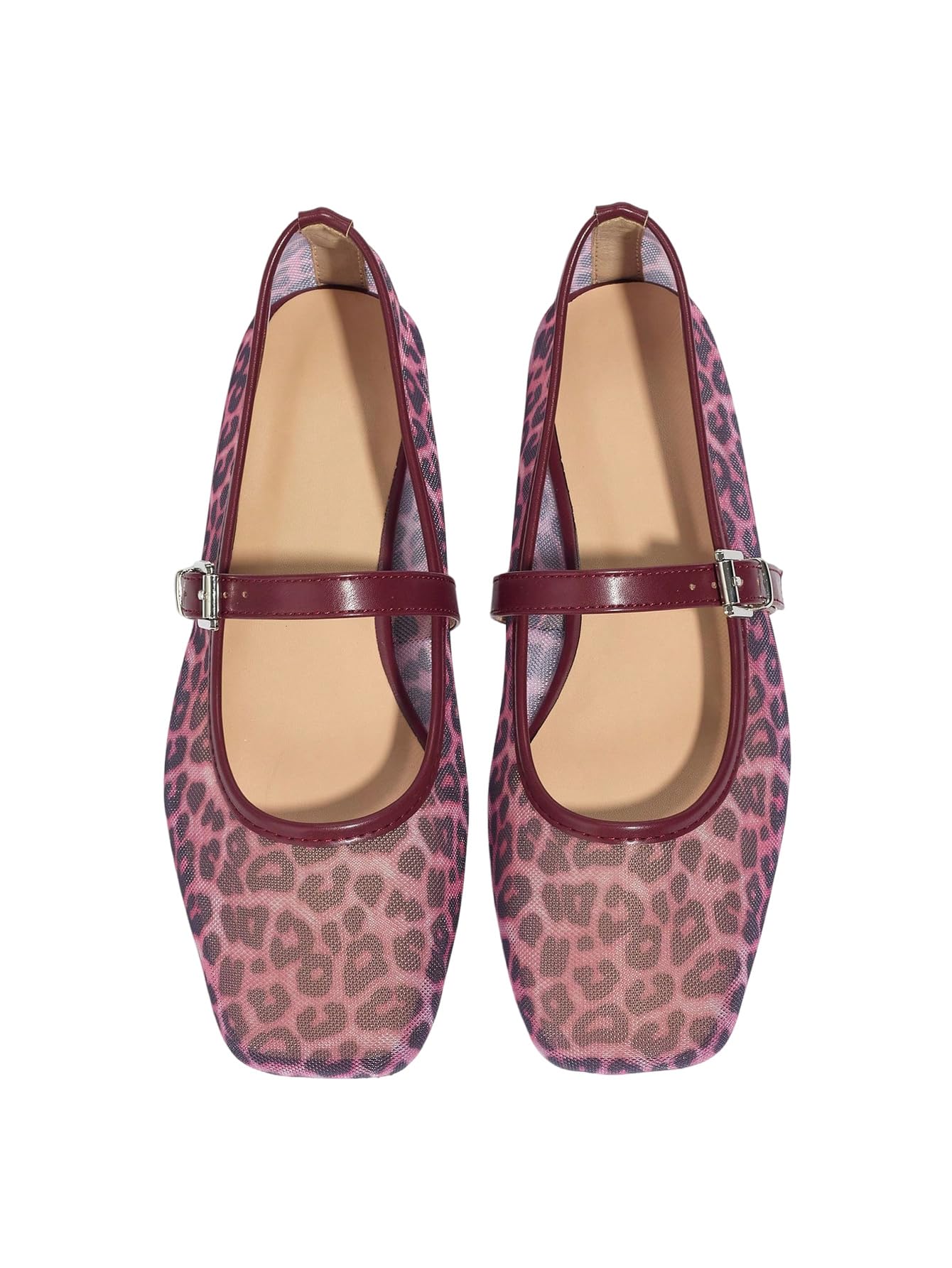 Milumia Summer Leopard Mesh Ballet Flats for Women Comfortable Dressy Work | Summer Shoes,Cute Ballerina Flats,Work Shoes Women Business Casual, Closed Toe Sandals,Slip On