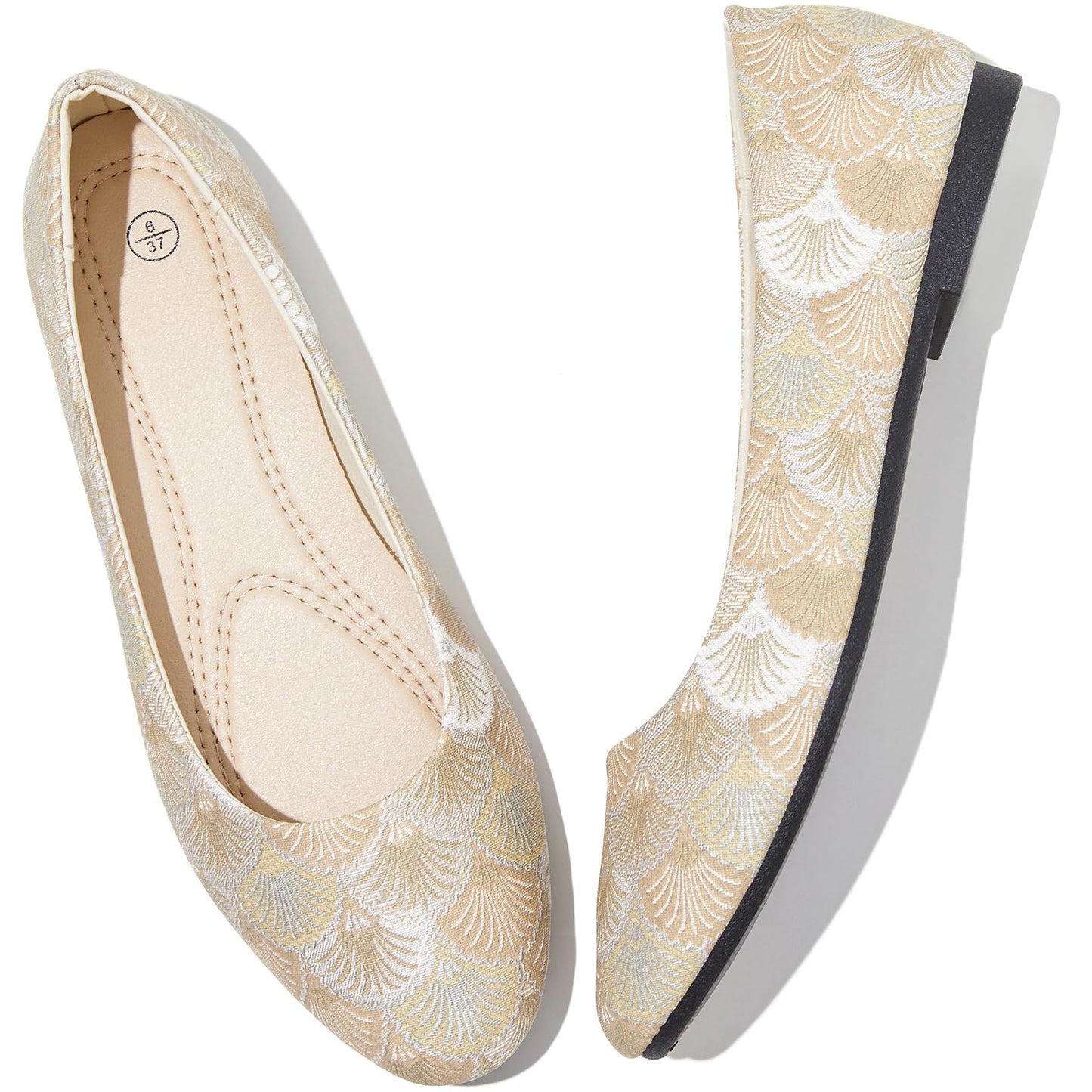 Women's Ballet Flats Shoes Dress Slip on Shoes | PU Leather Teacher Business Casual Loafers Non Slip Low Heel Dressy