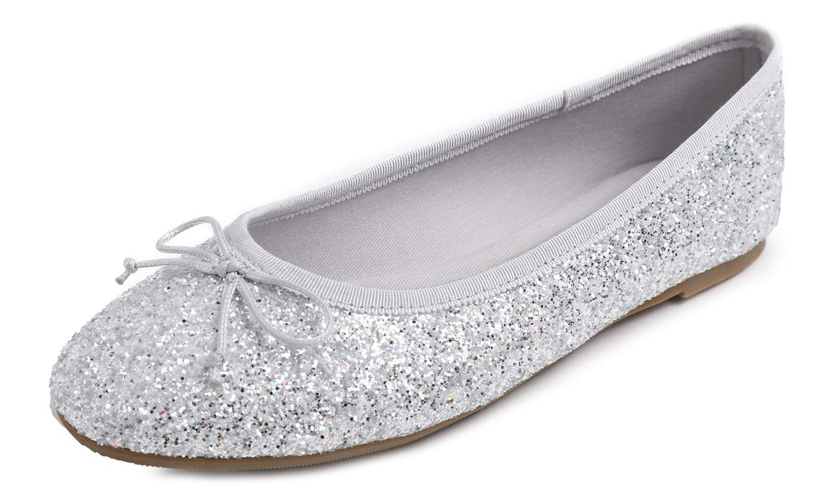 FEVERSOLE Women's Macaroon Colorful Memory Foam Cushion Insock Patent Ballet Flat