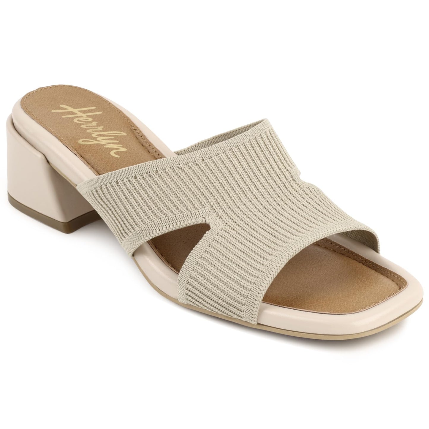 Block Heels for Women Open Toe Heels Two Strap Heeled Sandals Comfortable Summer Heels Slip On Low Heel Dress Shoes