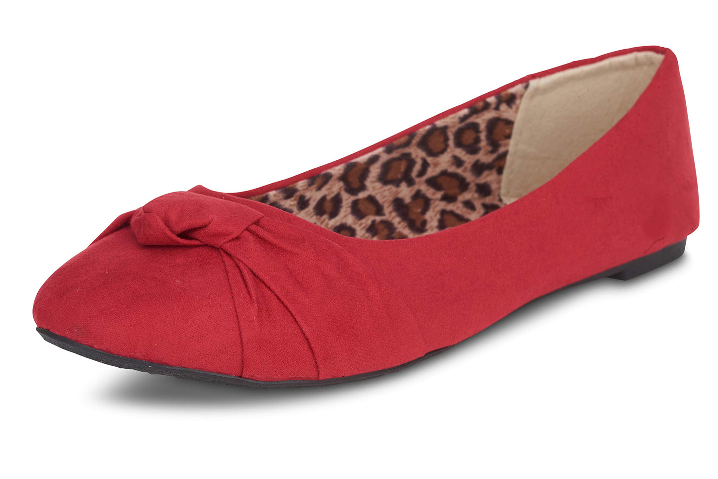 Epic Step Ballet Flats for Women, Comfortable Slip on Faux Suede Round Toe, Ballerina Dressy Flat Shoes