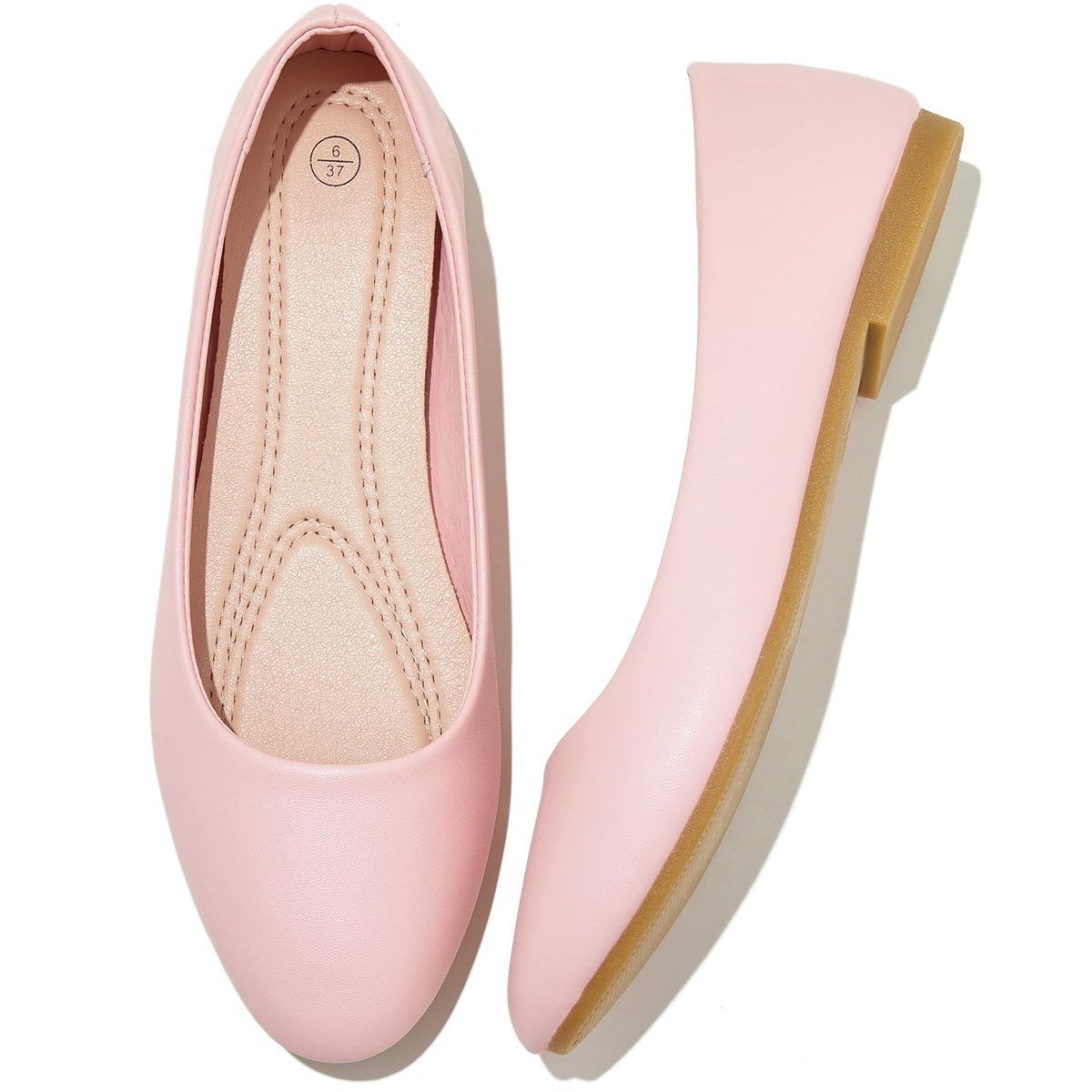 Women's Ballet Flats Shoes Dress Slip on Shoes | PU Leather Teacher Business Casual Loafers Non Slip Low Heel Dressy