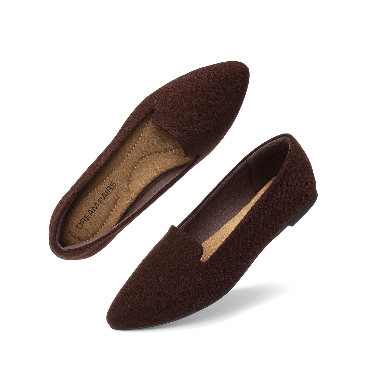 DREAM PAIRS Women's Pointed Toe Business Dressy Flats | chic pointed toe slip-on shoes, comfortable elegant classic casual dress loafer flats, for daily and work office