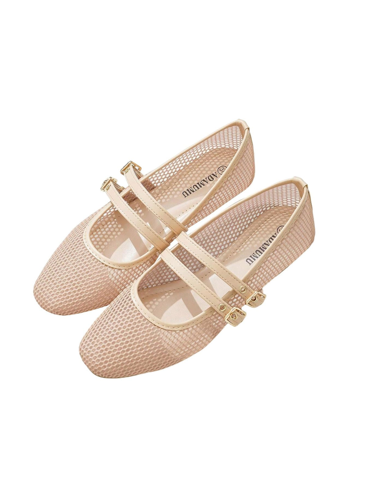 BEAUDRM Women's Polka Dots Mesh Ballet Flats Cute Lace Ballerina Flats | Closed Toe, Square Maryjane Flat, Dressy Casual Work Shoes, Leopard, Lace, Floral, Wedding