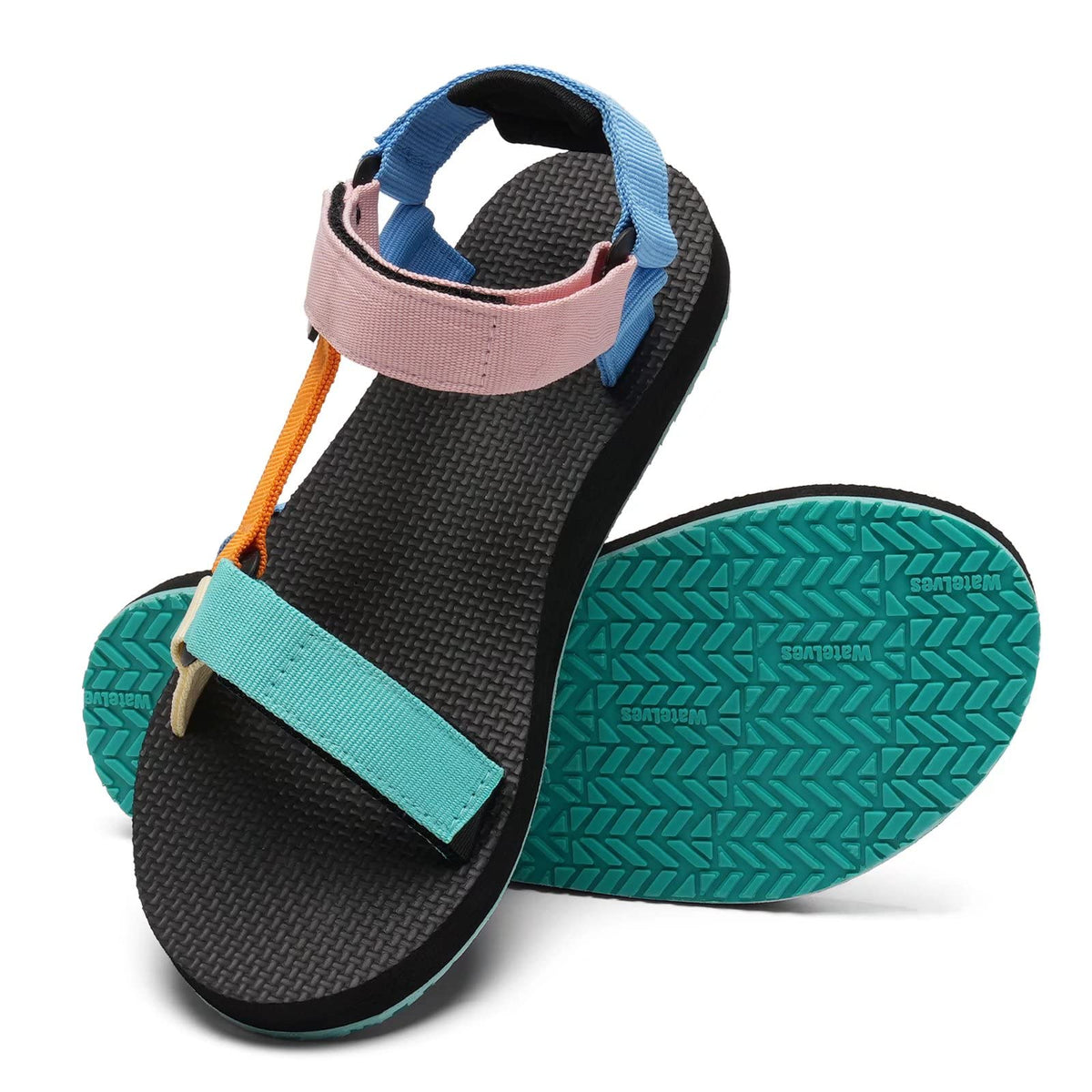 WateLves Womens-Sport-Sandals Hiking Sandals with-Arch-Support Webbing-Outdoor-Beach-Water-Sandals for Travel-Walking-Trekking-Camping