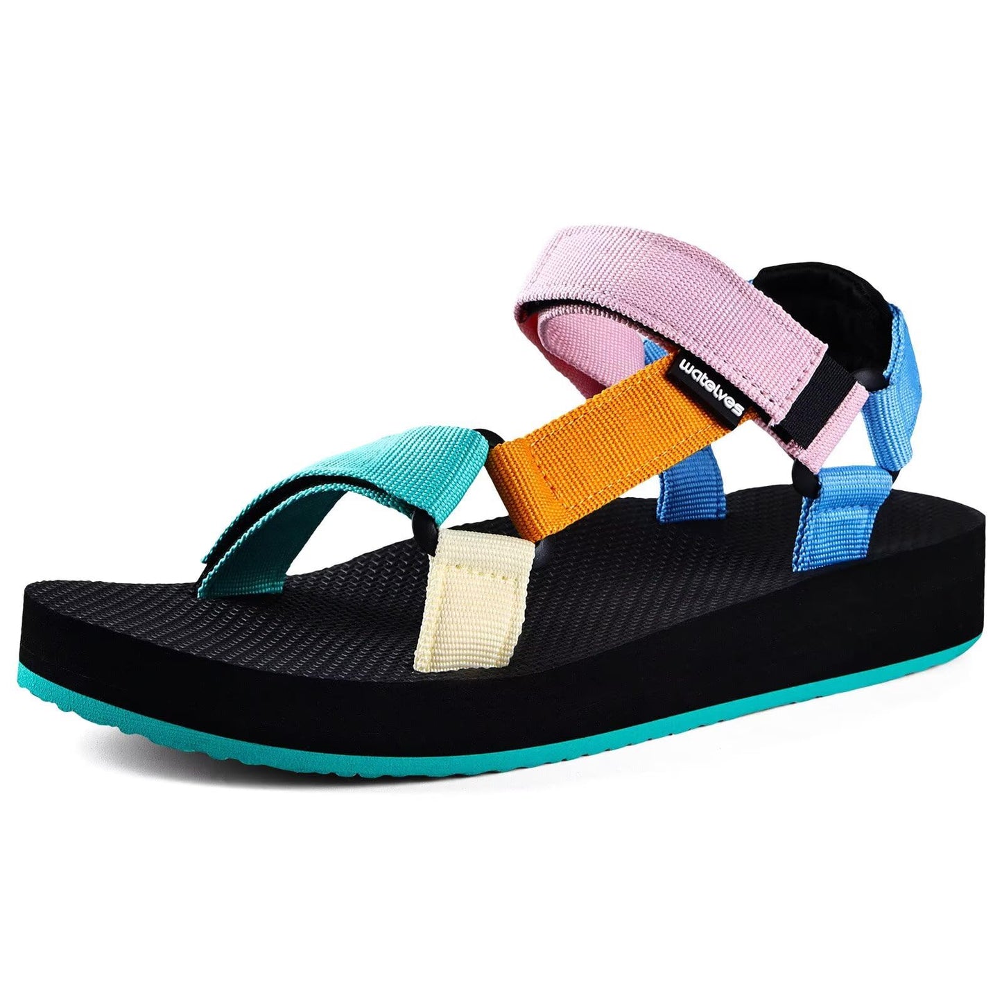 WateLves Womens-Sport-Sandals Hiking Sandals with-Arch-Support Webbing-Outdoor-Beach-Water-Sandals for Travel-Walking-Trekking-Camping