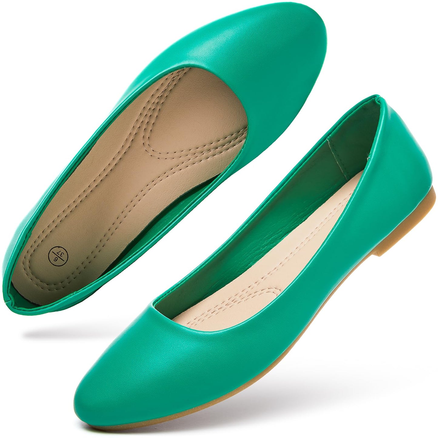Hash Bubbie Women's Flats Shoes Ballet Flats Dress Shoes Comfortable PU Leather Slip on Shoes for Women