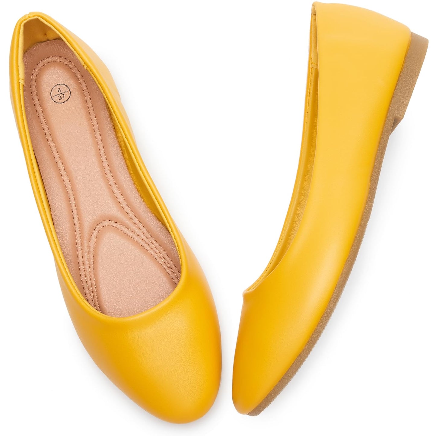 Women's Ballet Flats Shoes Dress Slip on Shoes | PU Leather Teacher Business Casual Loafers Non Slip Low Heel Dressy