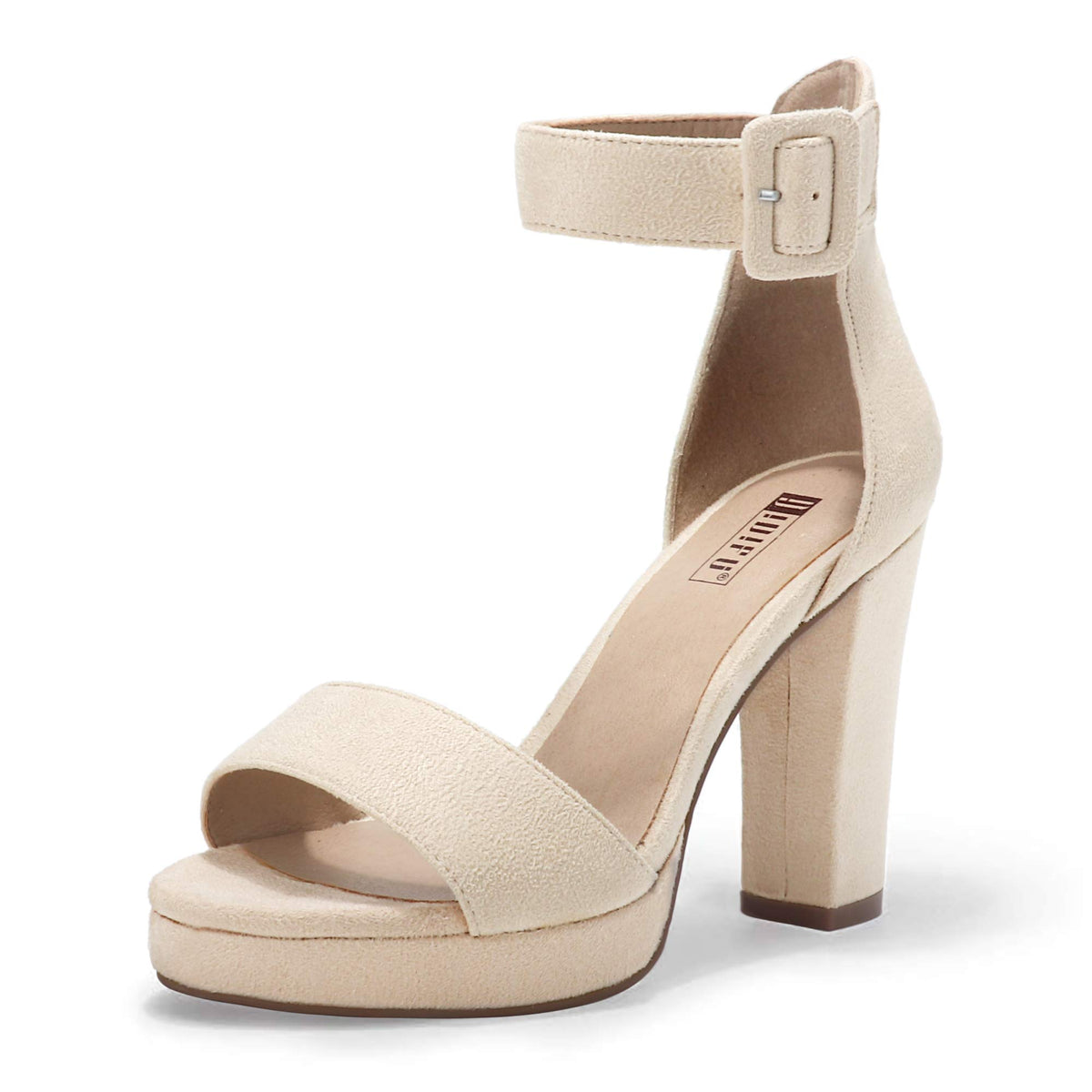 IDIFU Women's IN4 Platform Chunky High Heels | Ankle Strap Heeled Sandals Wedding Party Dress Shoes