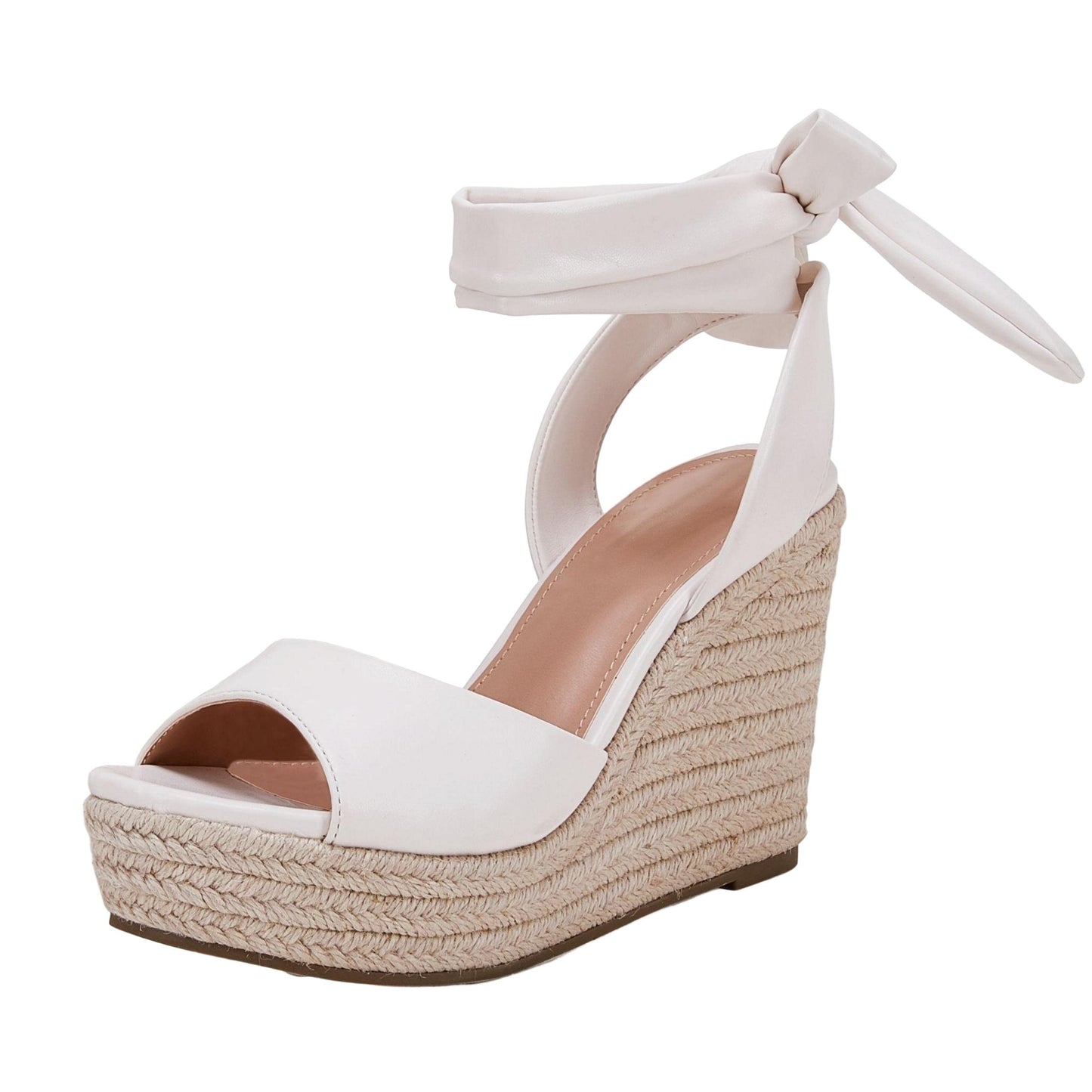 Womens Espadrilles Wedges Sandals Heels Open Toe Tie Lace Up Platform Ankle Strap Summer Dress Shoes