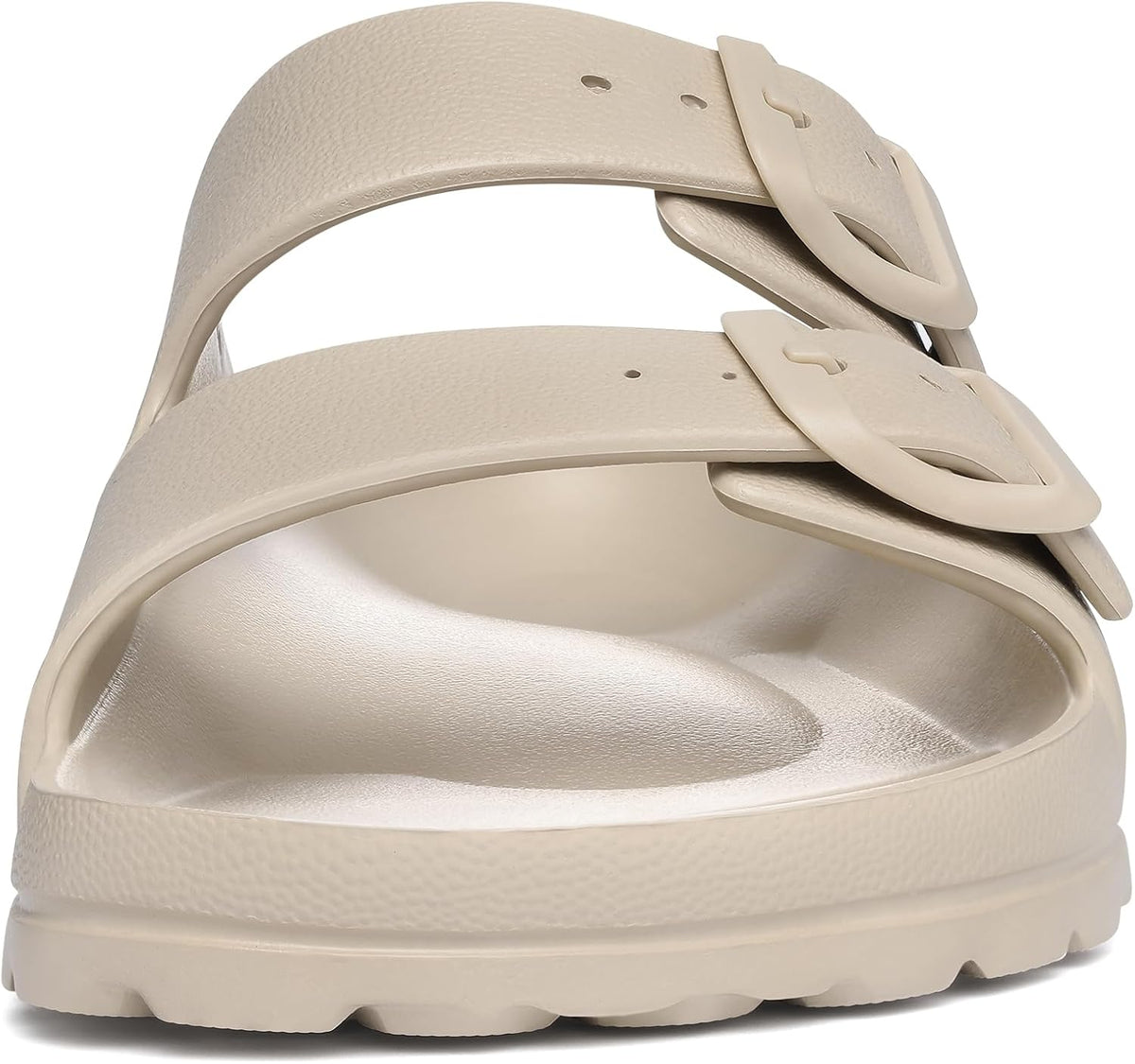 shevalues Women's Comfort EVA Sandals Medium Arch Support Beach Slides | Adjustable Double Buckle, Waterproof, Lightweight, Soft Cushioned, Non-slip, Slip-On