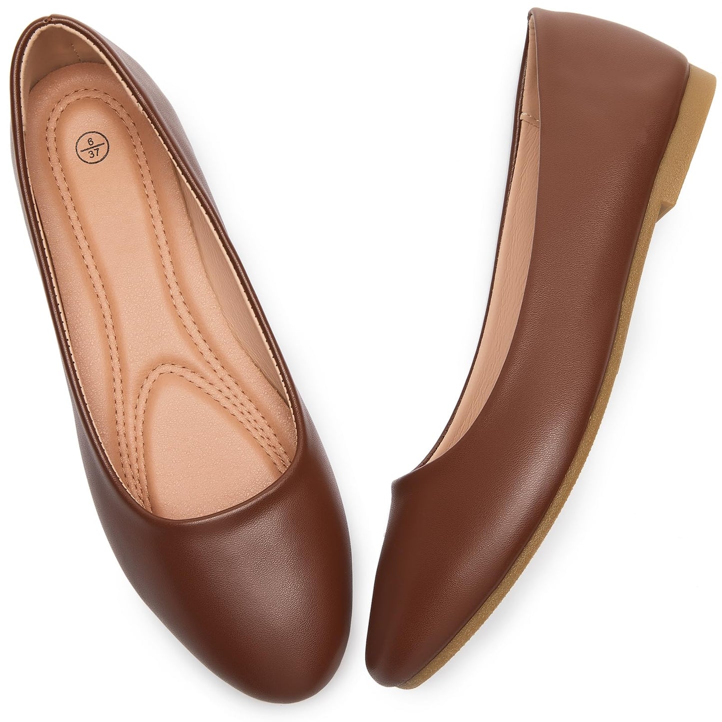 Women's Ballet Flats Shoes Dress Slip on Shoes | PU Leather Teacher Business Casual Loafers Non Slip Low Heel Dressy
