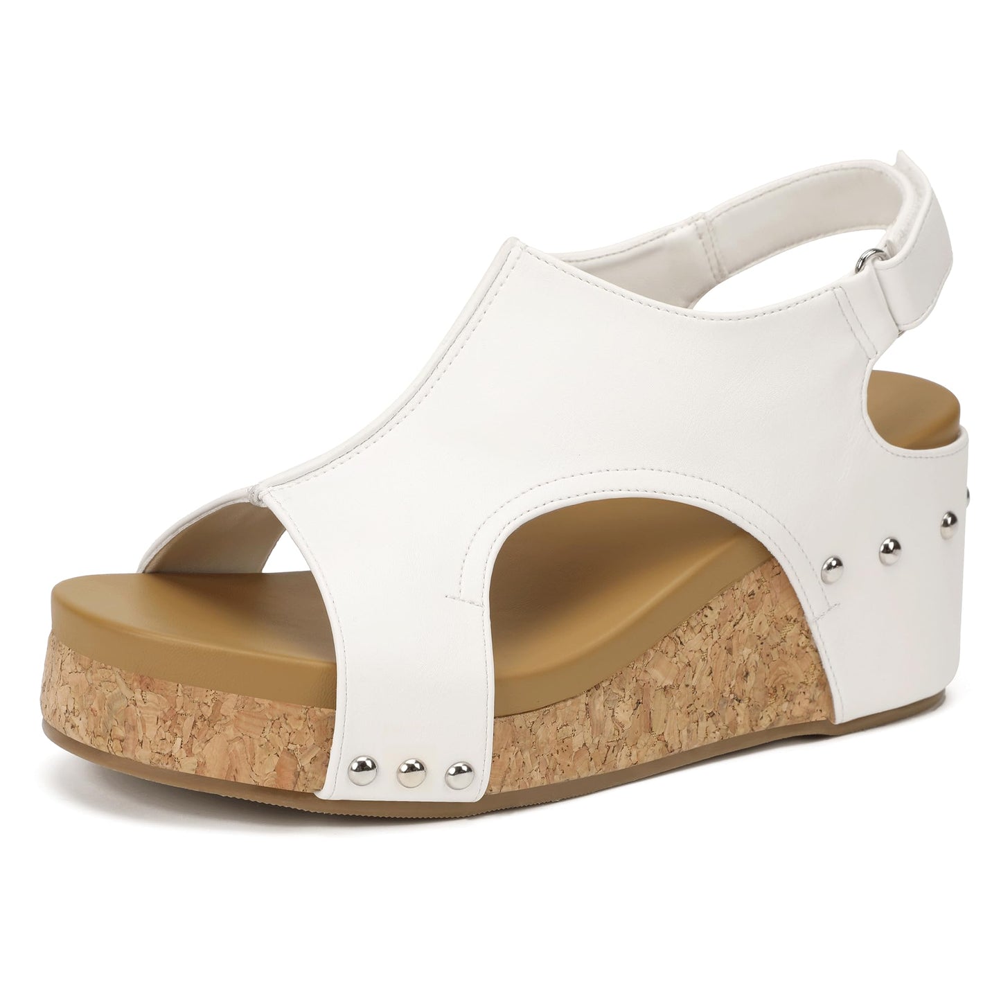 IDIFU IN3 Women's Platform Wedge Sandals Cork Open Toe Comfortable Sandal | Casual Dressy Summer Lightweight Adjustable Slingback Platform Wedge Shoes Sandals