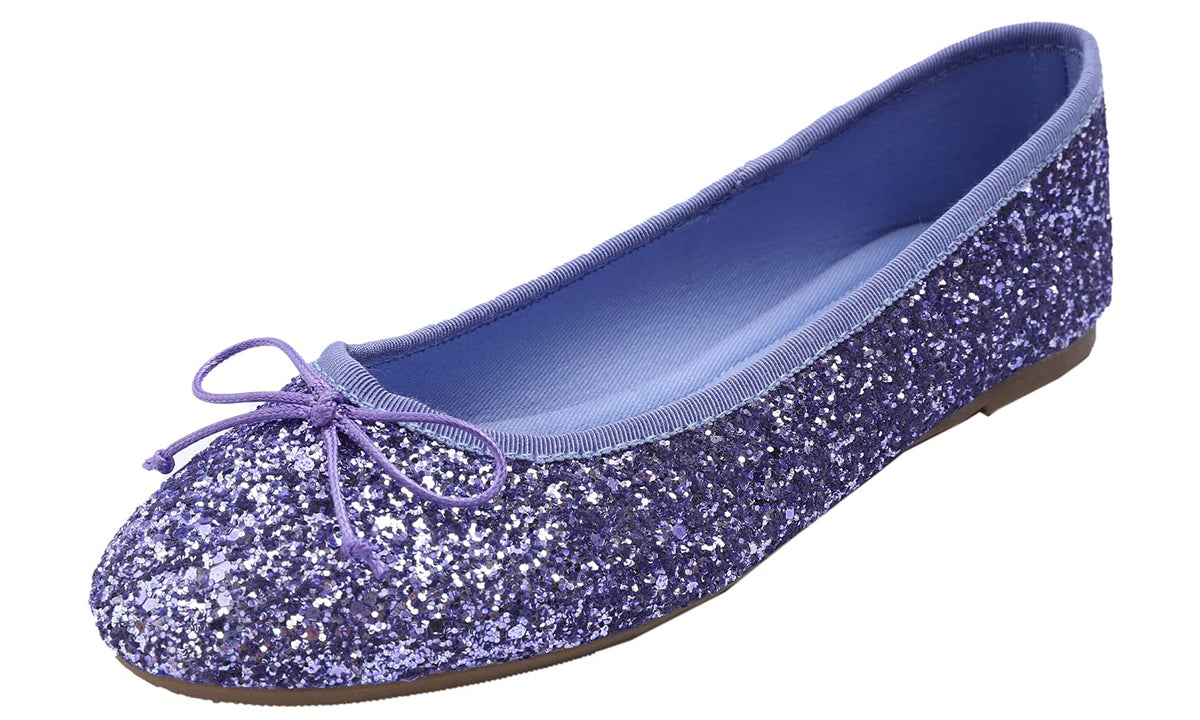 FEVERSOLE Women's Macaroon Colorful Memory Foam Cushion Insock Patent Ballet Flat