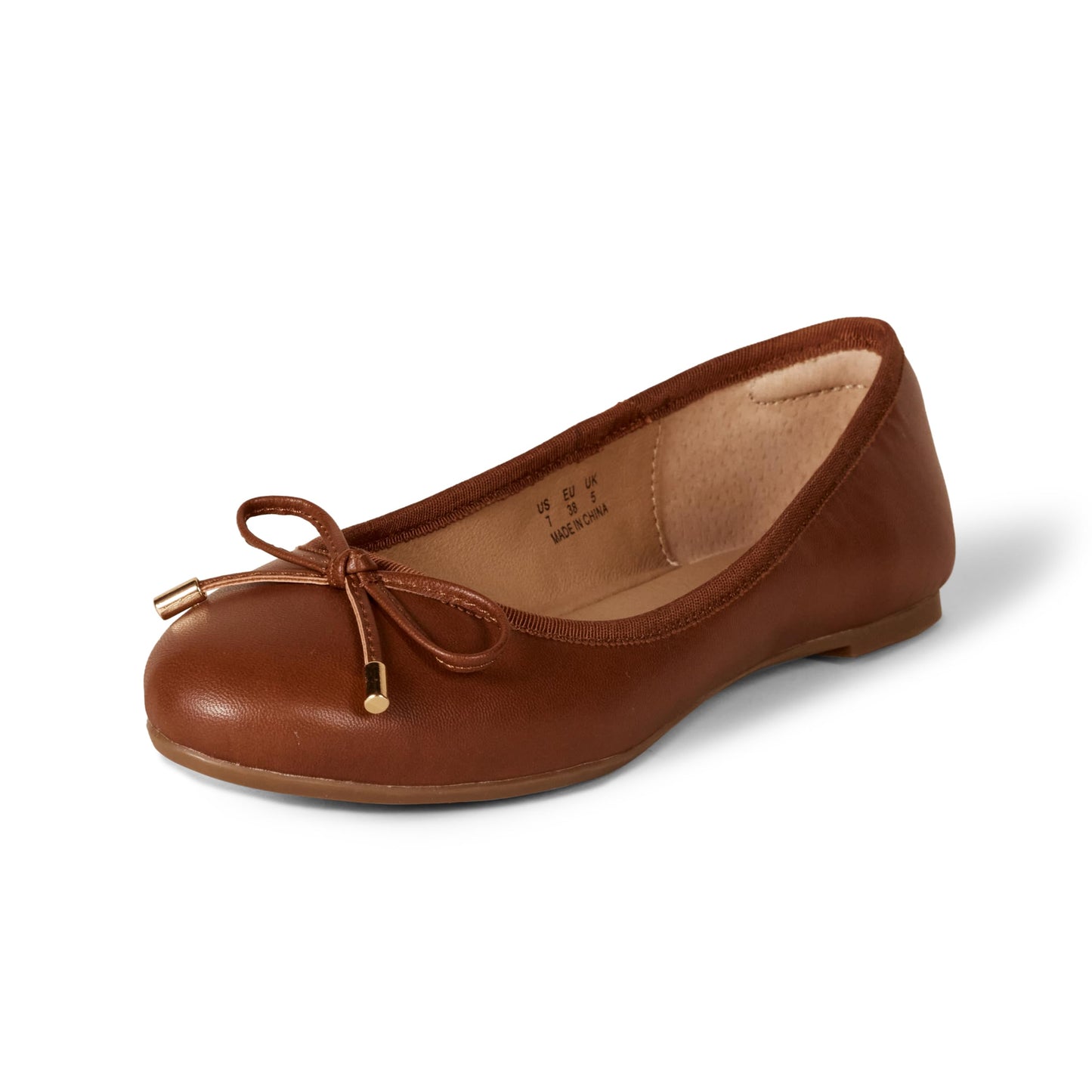 Amazon Essentials Women's Comfortable Round Toe Ballet Flats with Bow