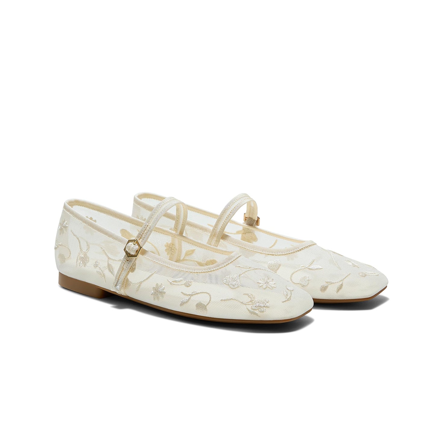 VIVAIA Women's Margot Mary Jane Square-Toe Ballet Flats