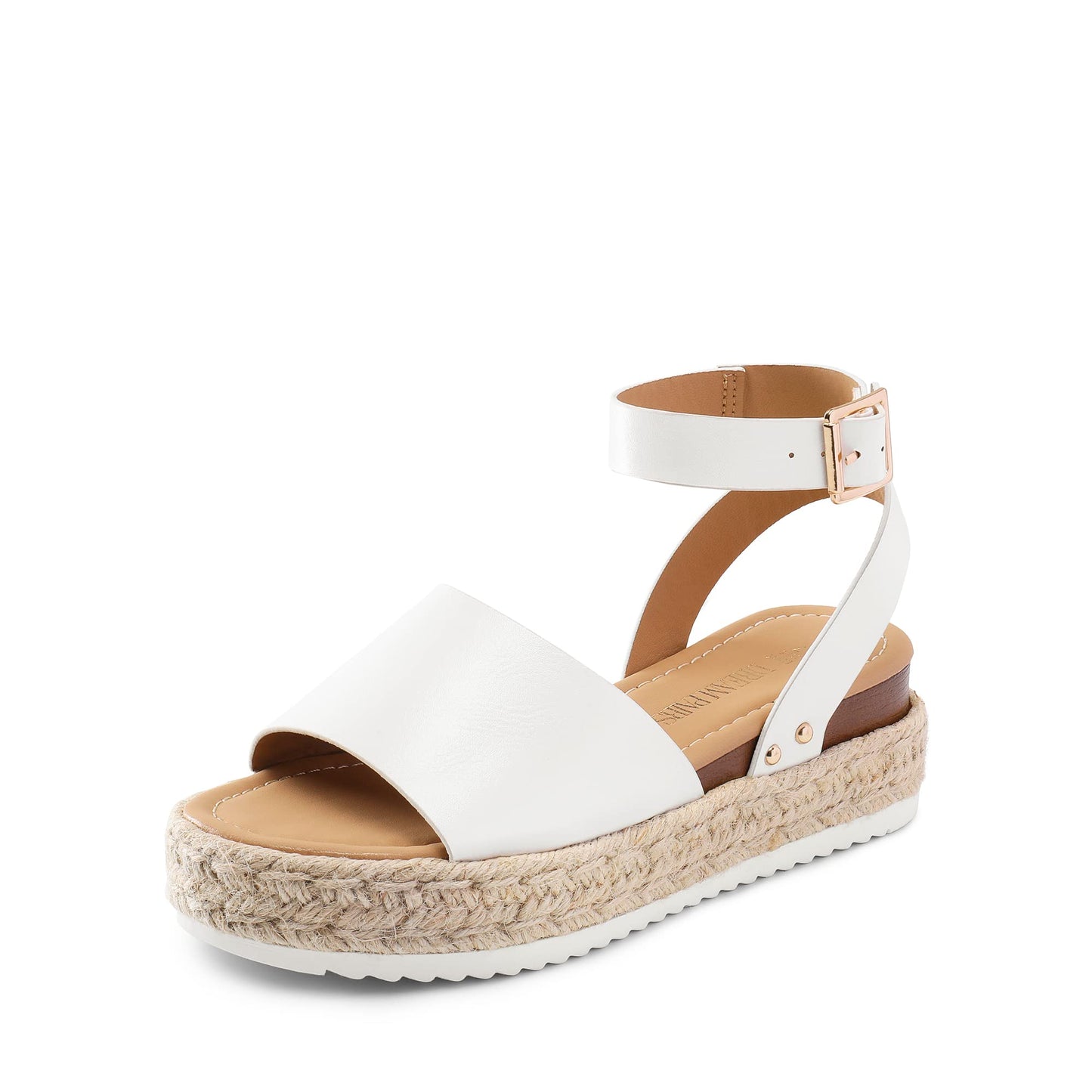 DREAM PAIRS Women's Platform Espadrille Wedge Sandals | Adjustable ankle strap with cushioned footbed for comfortable walking, vacation, beach outing and summer events