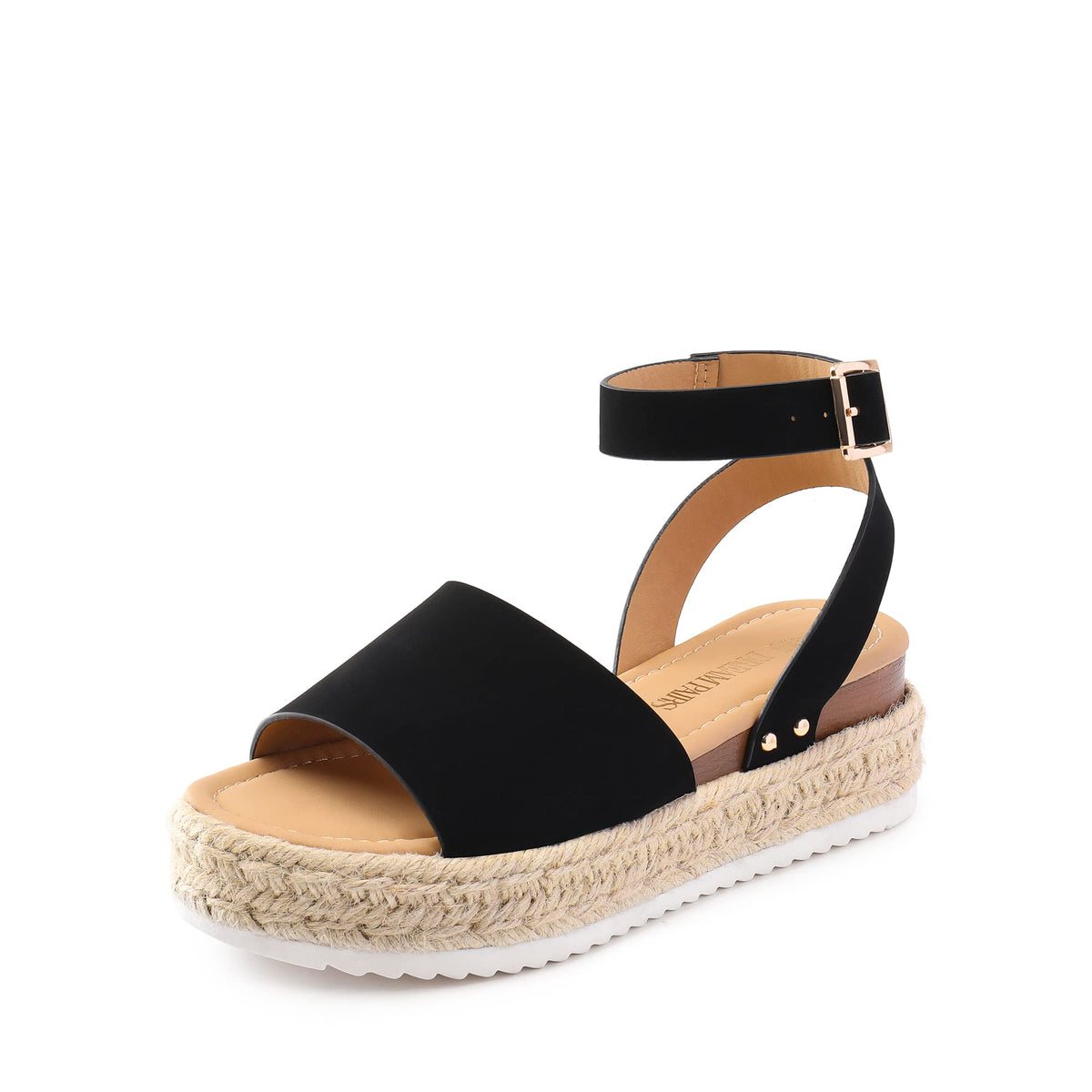 DREAM PAIRS Women's Platform Espadrille Wedge Sandals | Adjustable ankle strap with cushioned footbed for comfortable walking, vacation, beach outing and summer events