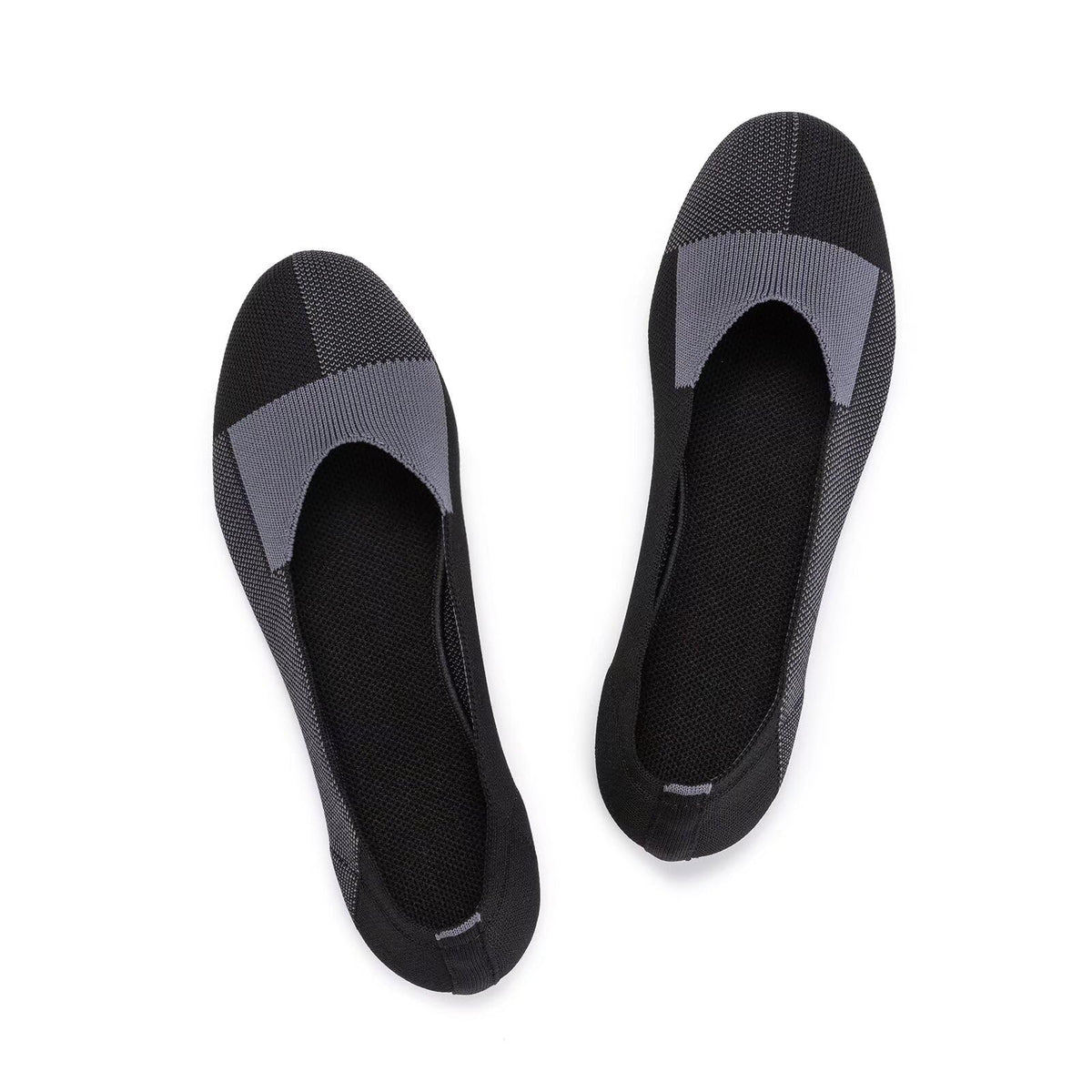 Frank Mully Women’s Ballet Flat Shoes Knit Dress Shoes Round Toe Slip On Ballerina Flats for Woman Low Wedge Comfort Soft